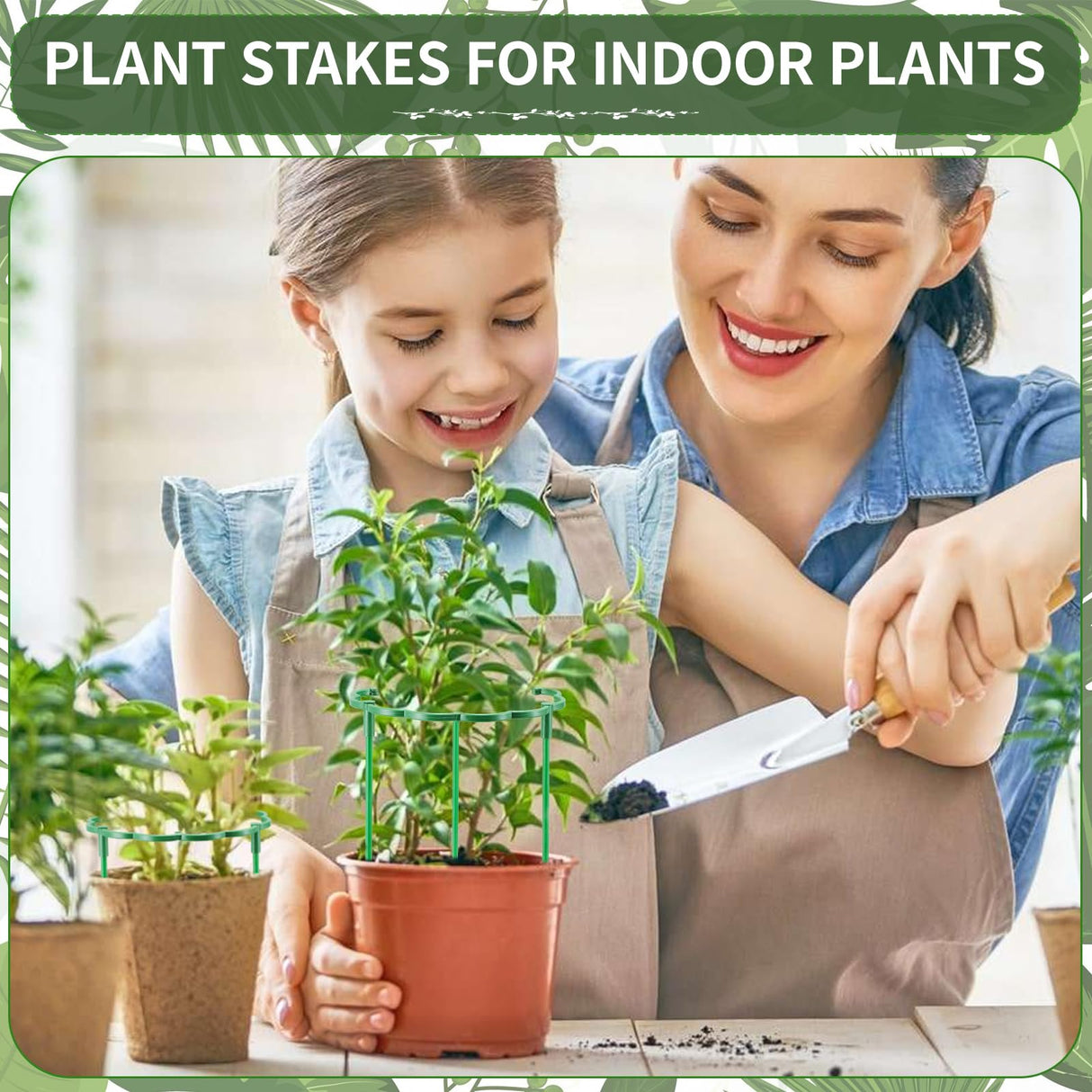 Moiggonoy 36 Pack Plant Support Stakes Sets - Versatile Plant Cages, Stackable Garden Flower Support, Small Plant Stakes for Indoor Plants,Tomato,Monstera, Peony, Hydrangea, Climbing Plants