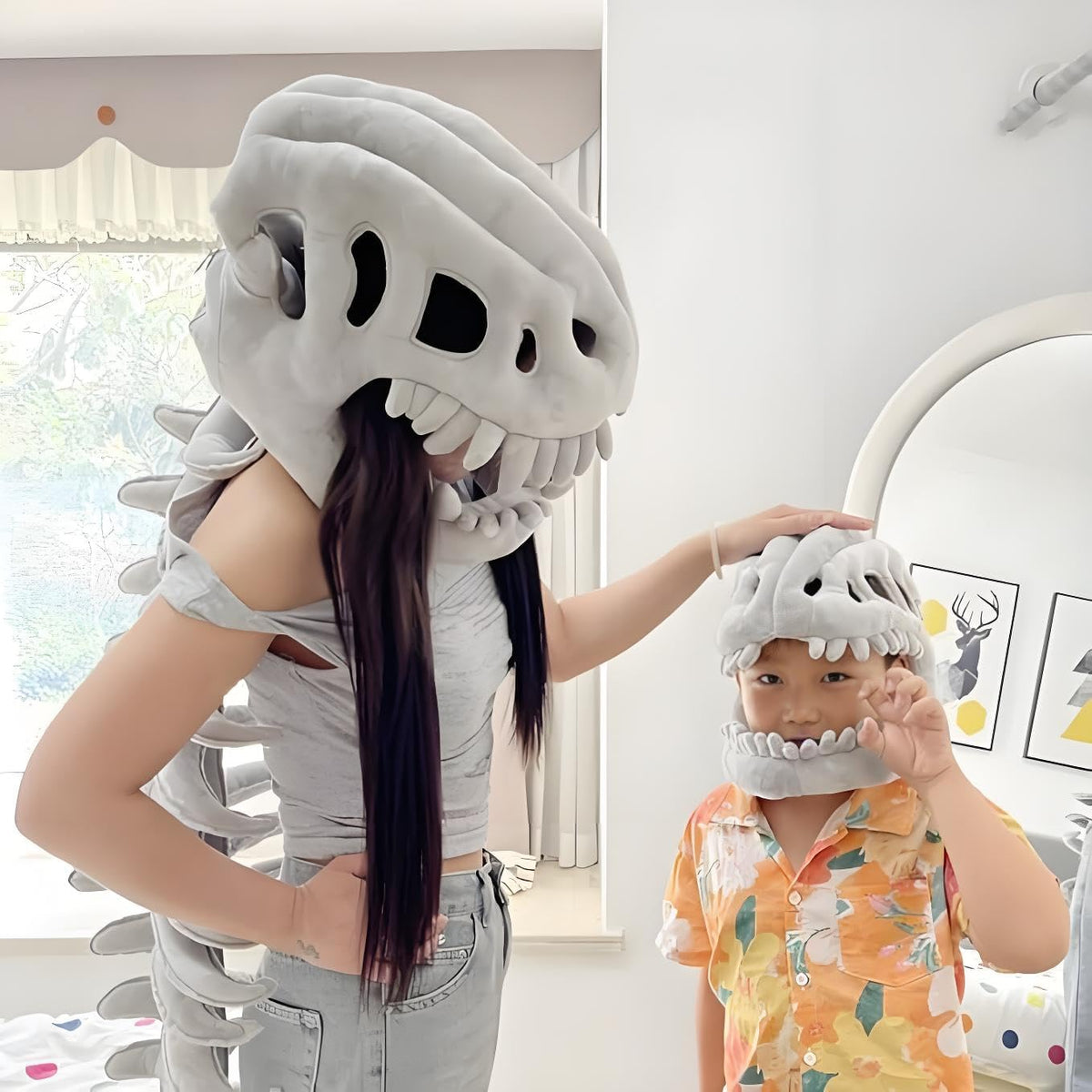 Dinosaur Costume-3D Skeleton Design,Halloween Dinosaur Skeleton Costume