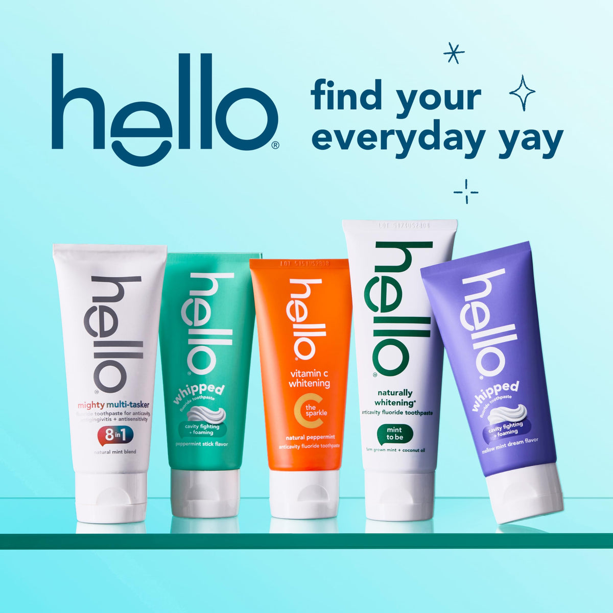 hello Naturally Whitening Toothpaste with Fluoride, Mint, 3 Pack, 5 oz