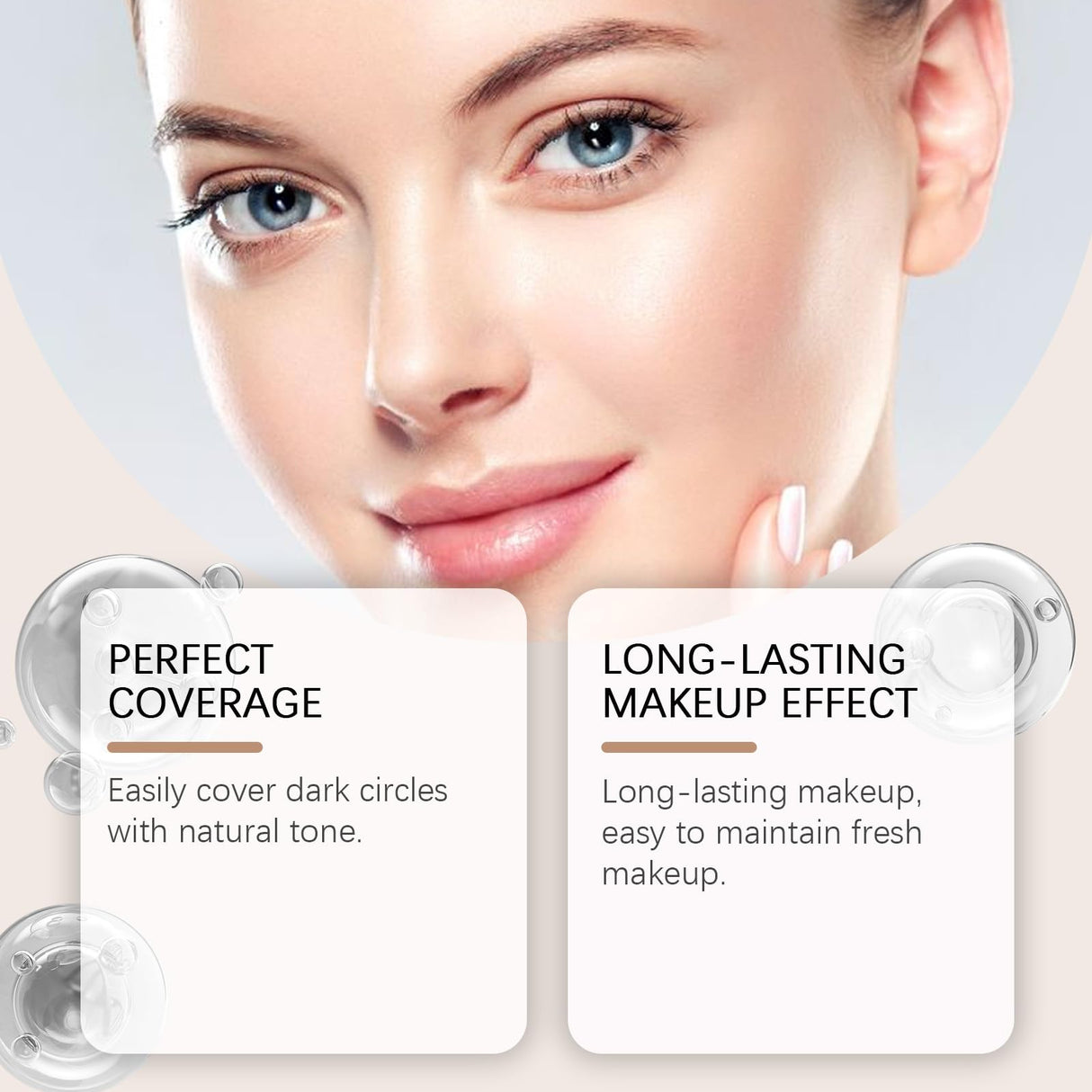 Colored Clay CC Undereye Corrector, Under Eye Color Corrector for Dark Circles with Brush, Under Eye Concealer,Conceal Hydrating Concealer for Women (1PCS-Natural)