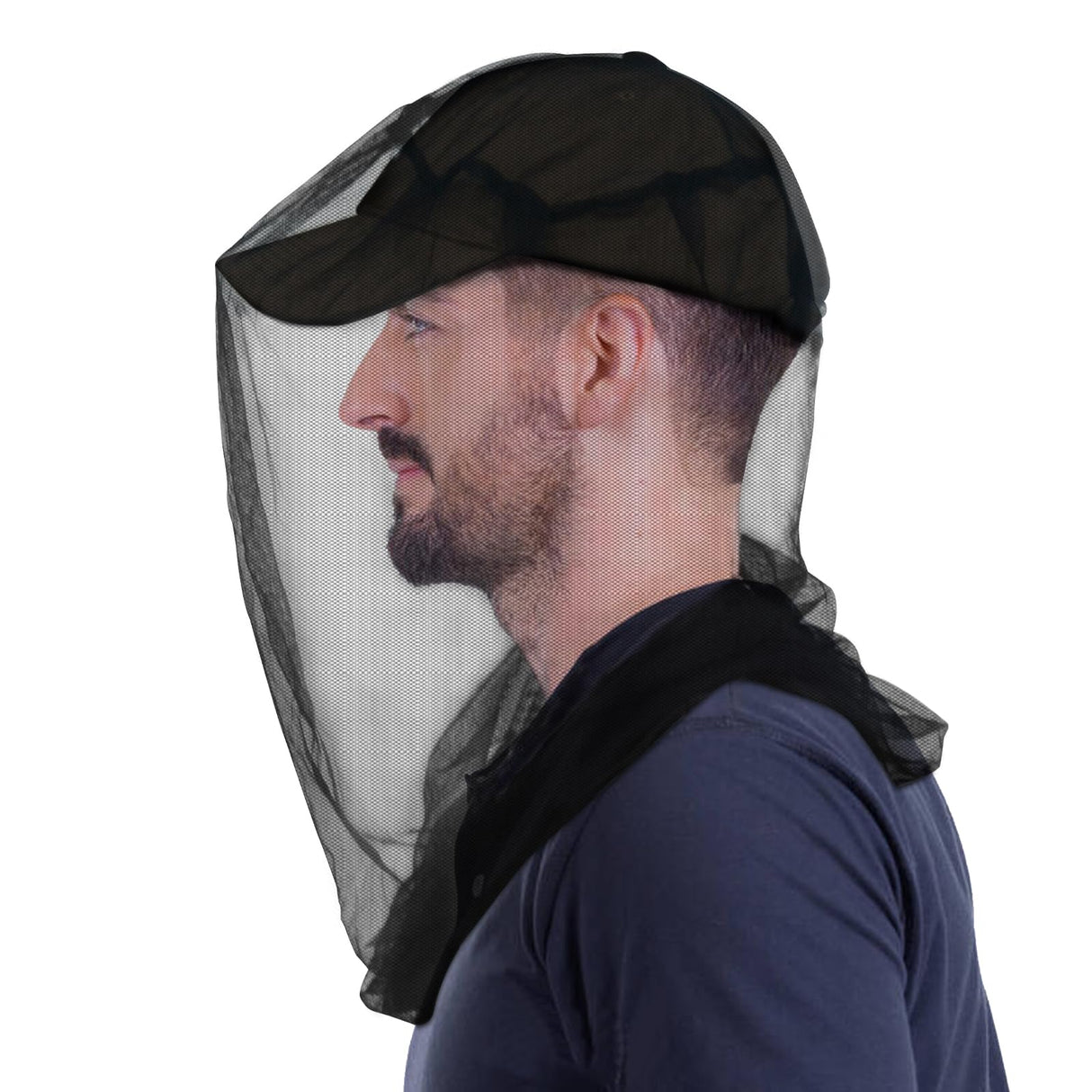 South to East Premium Mosquito Head Net for Insect, 4 Pack, Fly & Bug Protection | Ultra Large & Long, Extra Fine Holes for Camping, Hiking, Fishing, Gardening, Safari, Fits All Hats for Men & Women