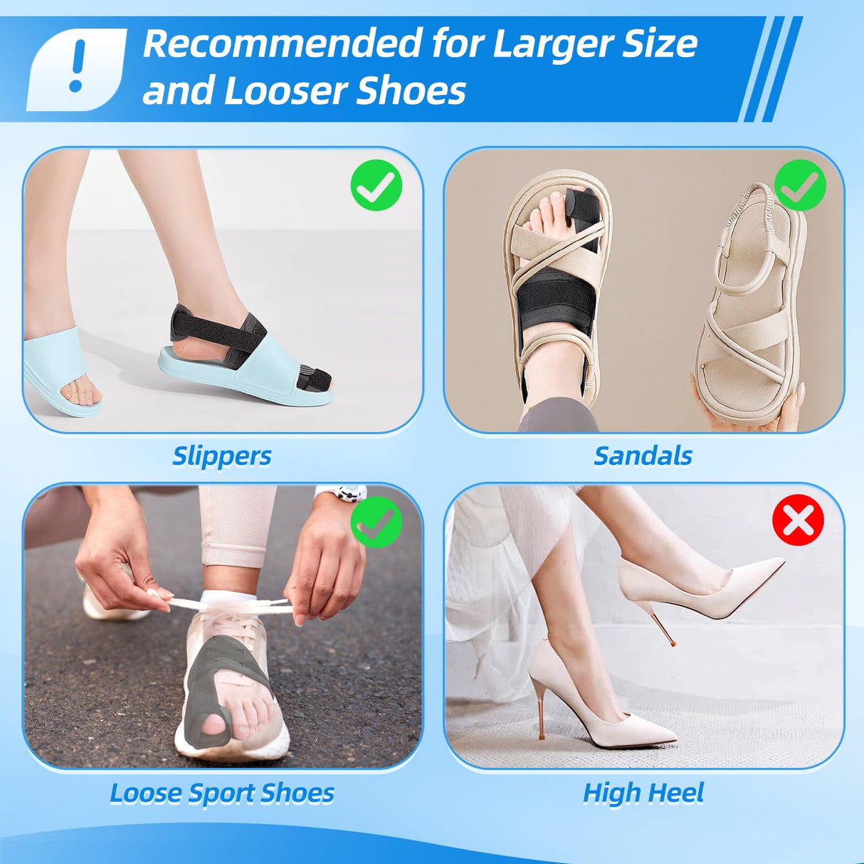 Chonario Big Toe Splint for Broken Toe, Fracture Big Toe Protectors Support for Sprains, Arthritis, Turf Toe, Women & Men, Big Toe Brace with 2 Detachable Metal Plates - Right