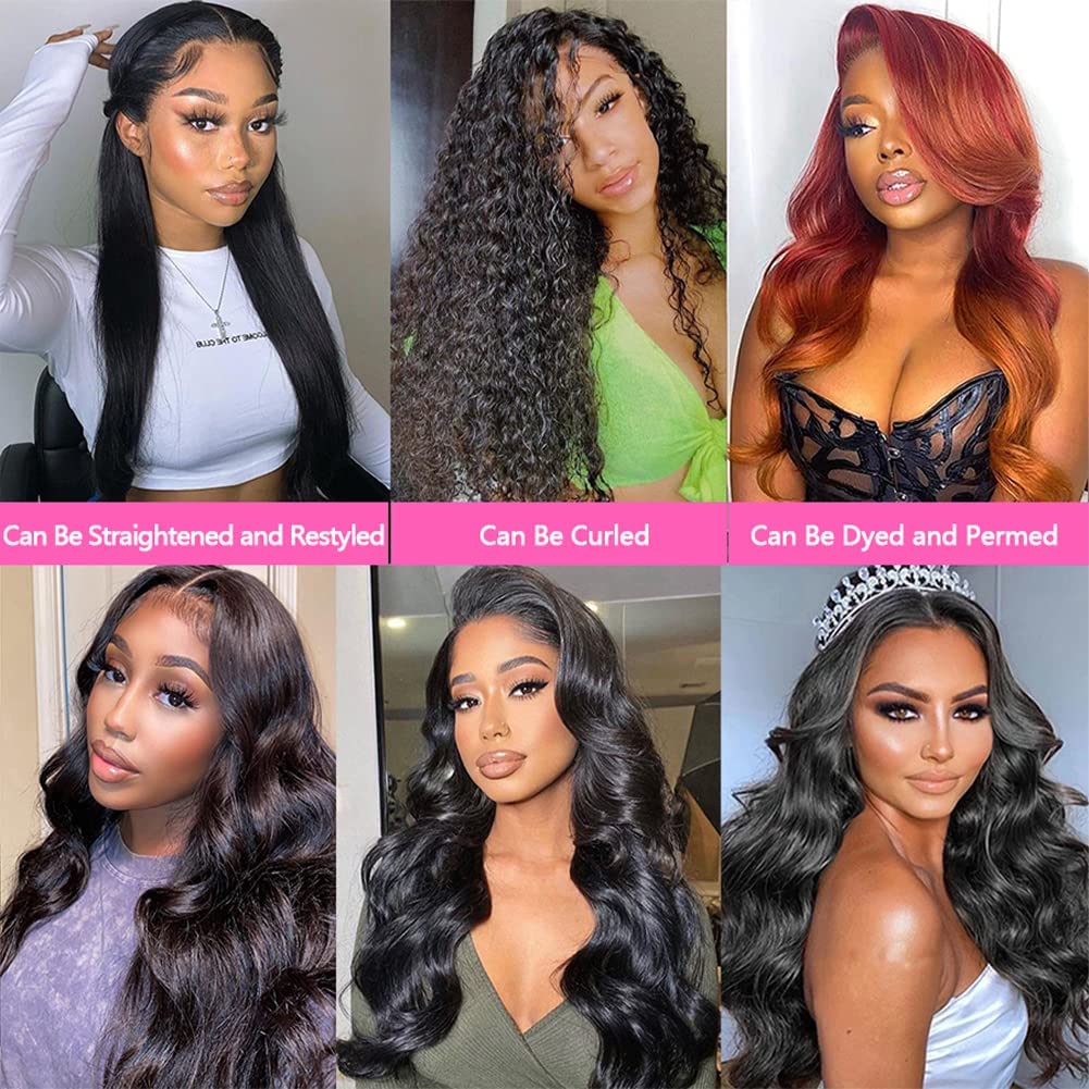 Aspumod 12A Human Hair Bundles Body Wave 3 Bundles Human Hair 16 18 20Inch Unprocessed Brazilian Virgin Hair Bundles Deals Quick Weave Hair Extension
