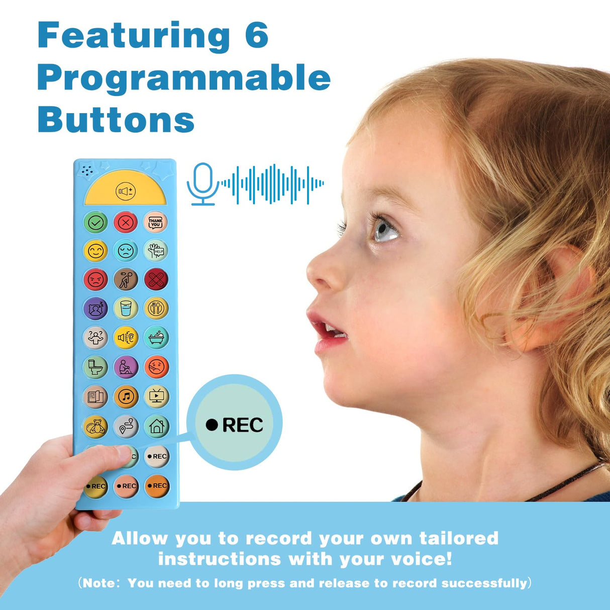 AAC Device for Autism, Joyreal Non Verbal Communication Tools for Speech Therapy & Stroke Rehab. Autism Talking Aids with 6 Programmable Buttons & Adjustable Volume, Autism Toys for Kids and Adults