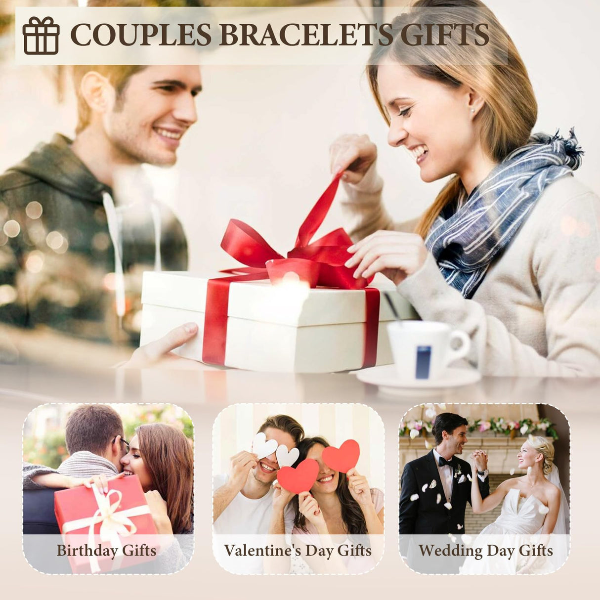 MEALGUET Couples Matching Bracelets for Men Women