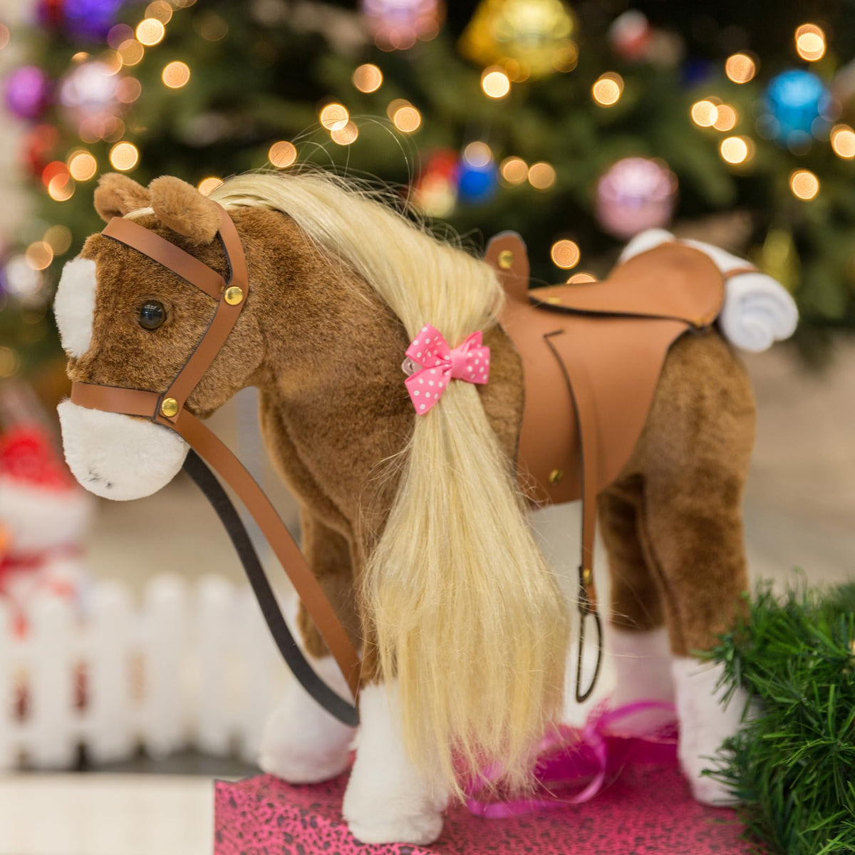 HollyHOME Horse Stuffed Animal,Horse Toys for Girls, Brown Pony, 11"