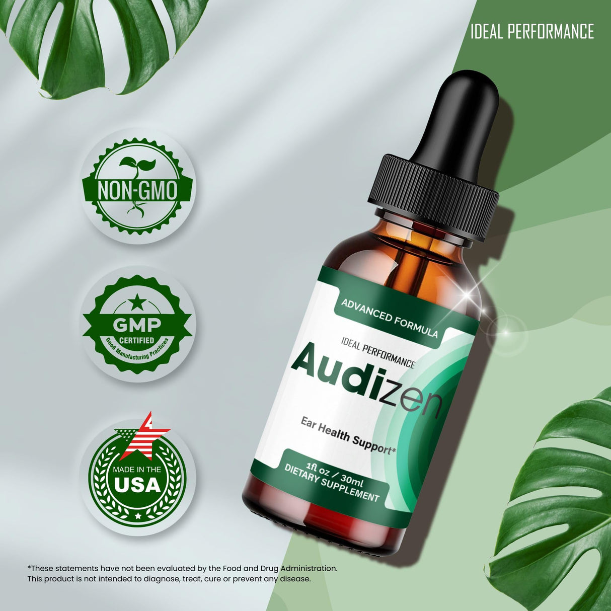 Audizen Tinnitus Drops, Official Audizen Tinnitus Relief for Ringing Ears, Advanced Ear Health Support Supplement Liquid Drops All Natural for Healthy Ringing Ear, Audi Zen Droppers Reviews (3 Pack)