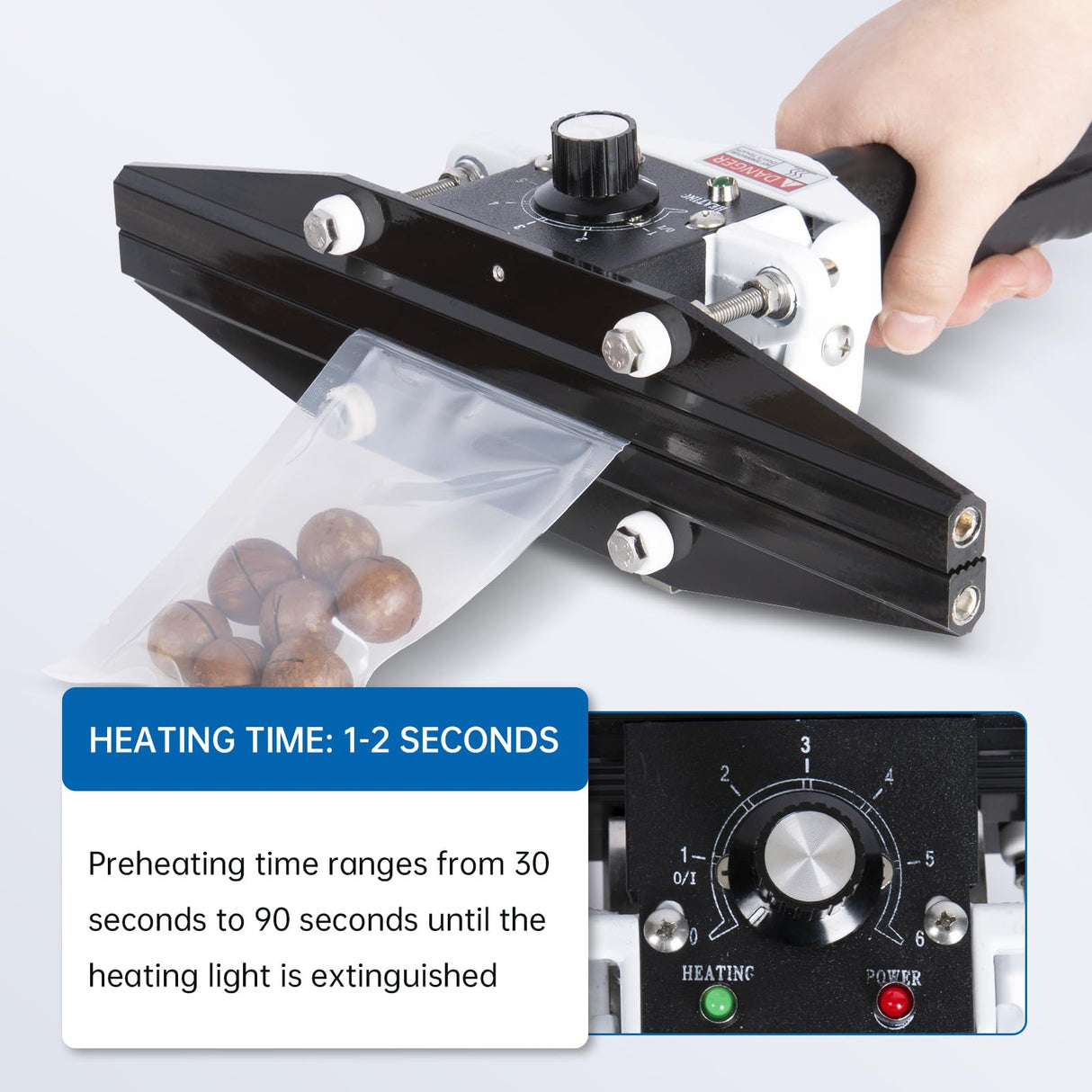 R-PACK Portable Hand Held Heat Sealer Machine-R-PACK FKR-600, 24 Inches, For Foil Bag, Kraft Bag, Mylar