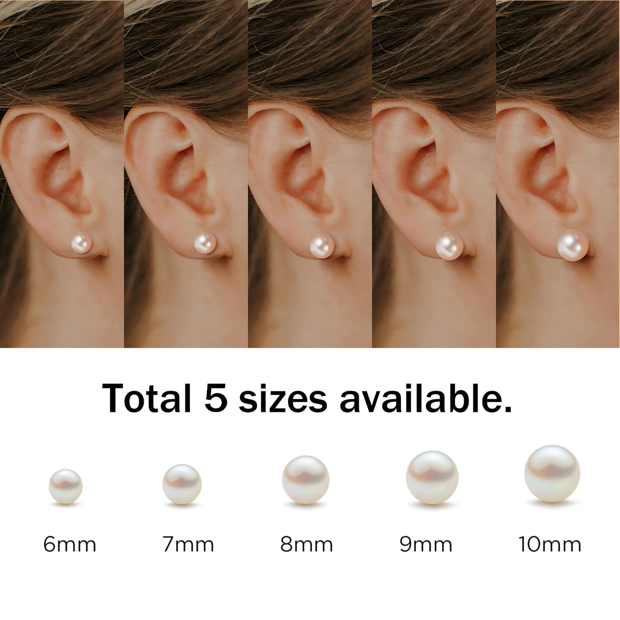 NORBU S925, AAAA+ Round Freshwater Stud Pearl Earrings for Women, Timeless Elegant Gifts for Mom Wife, Mothers Day/Wedding Anniversary/Christams