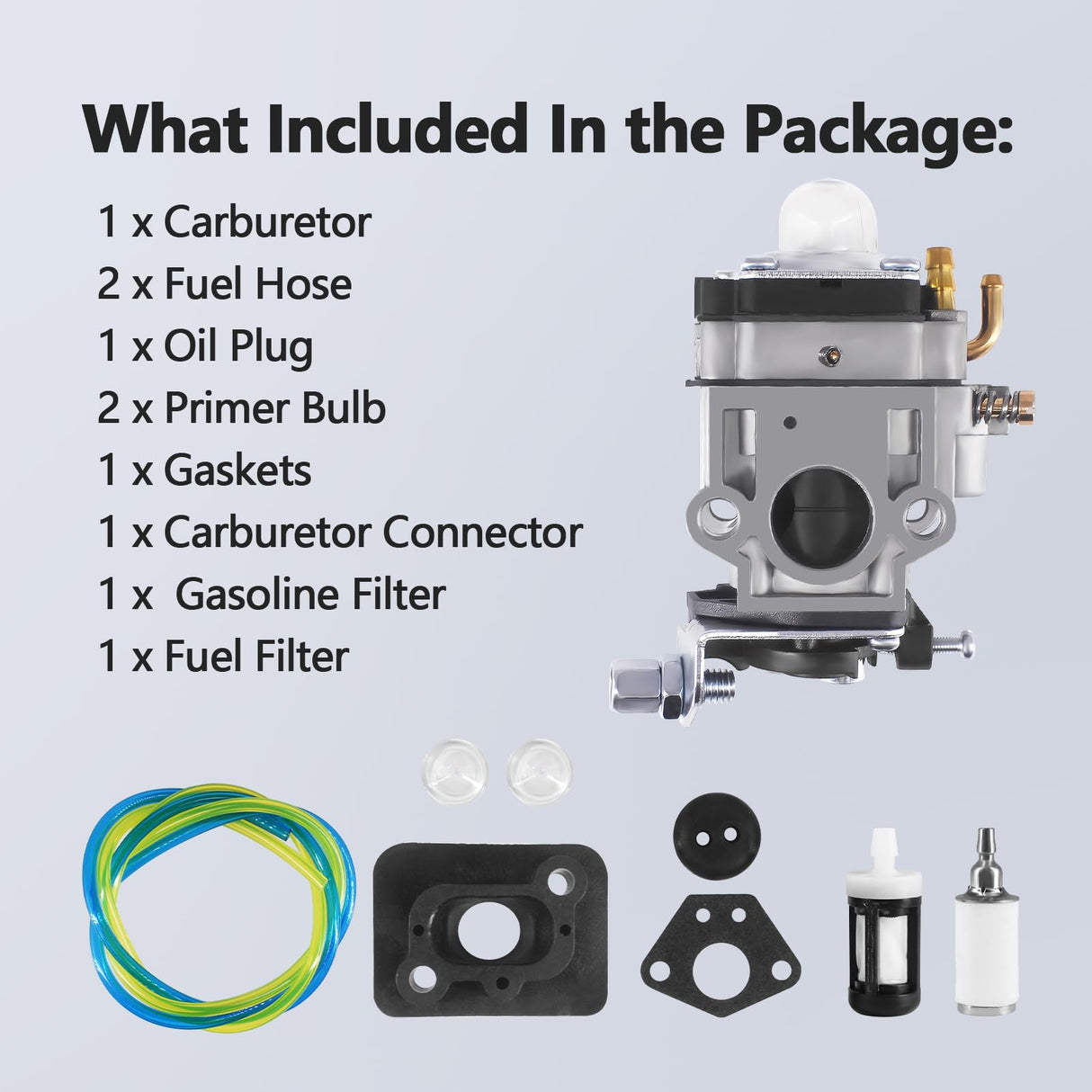 Quealzara Carburetor Carb 31801 for 33cc Earthquake MC33 Cultivator 31635 Carb
