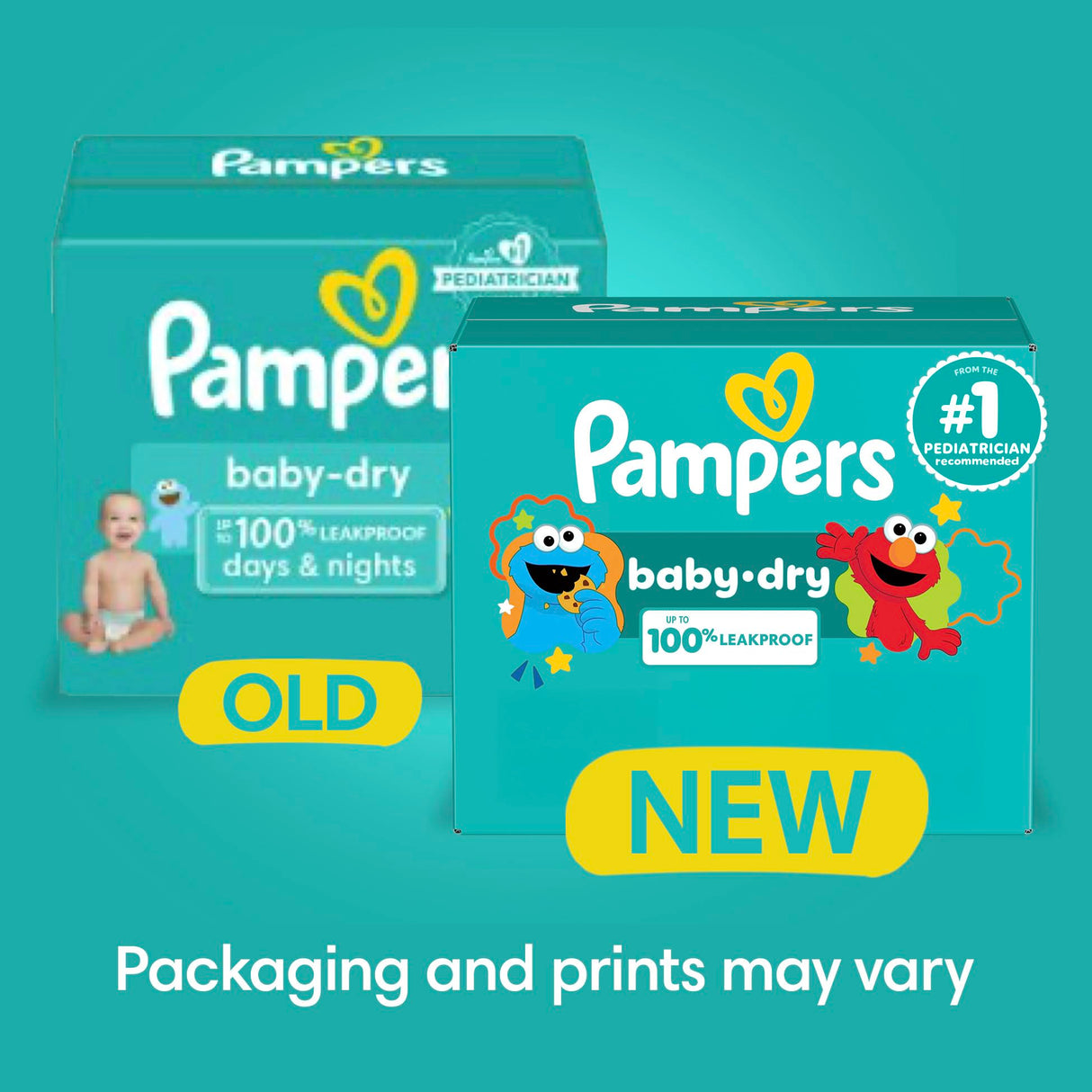 Pampers Diapers - Baby Dry - Size 5, 164 Count, Absorbent Disposable Infant Diaper (Packaging May Vary)