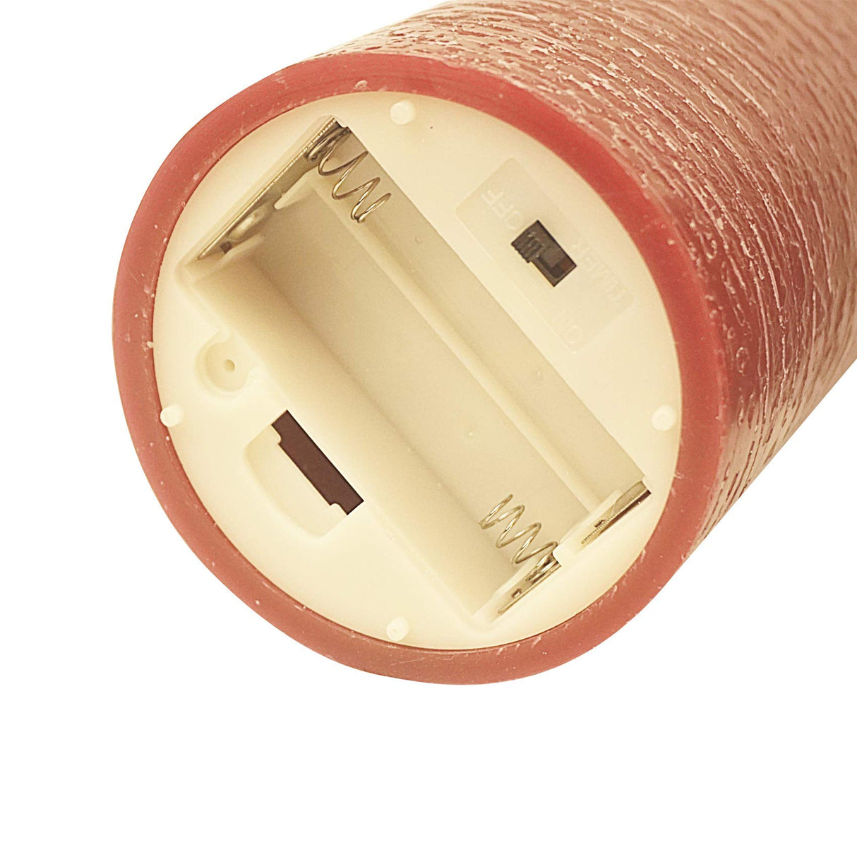 CANDLE CHOICE Battery Operated Flameless Candles with Remote Timer Real Wax Realistic Flickering Electric LED Pillar Lights for Home Wedding Party Christmas Decorations 3 Pack Rustic Texture Burgundy