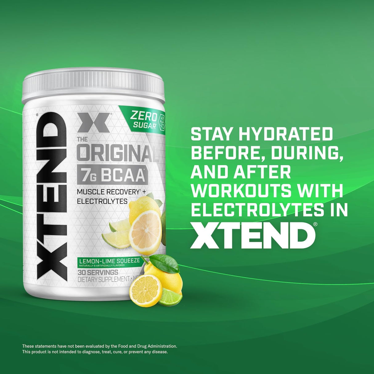 Xtend XTEND Original BCAA Powder 7g BCAA and 2.5g L-Glutamine, Sugar Free Post Workout Muscle Recovery Drink with Amino Acids for Men & Women, 30 Servings