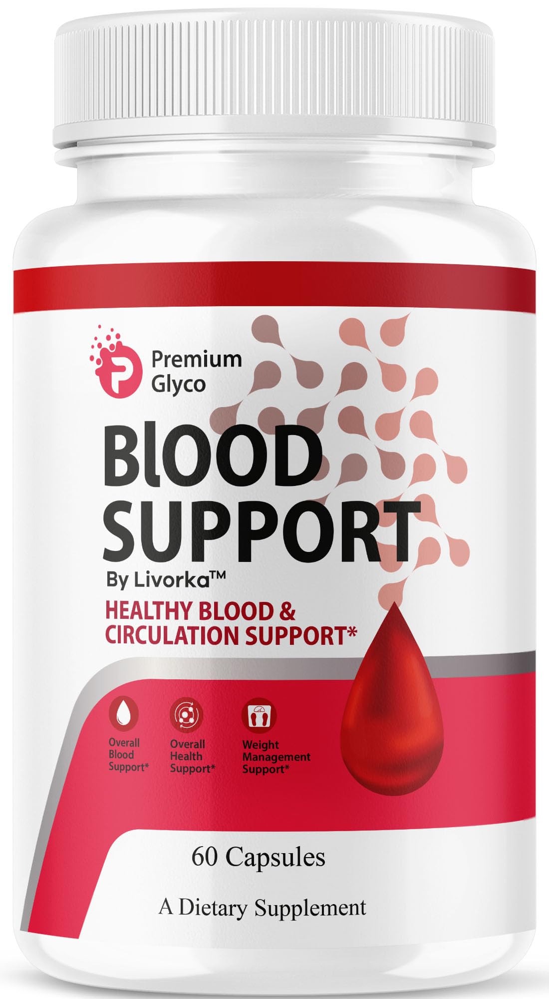 Premium Glyco Capsules - Official PremiumGlyco Advanced Blood Support, Natural Premium Glycol Pills Maximum Strength Health & Wellness Multivitamin Supplement, 60 Capsules for 1 Month