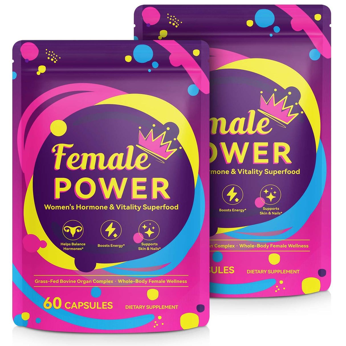 2 Pack Beef Organ Supplement for Women, Natural Grass Fed Beef Liver Capsules, Hormone Balance for Women, for Support Balance Hormones, Energy, & More and Menstrual Cycle,Skin Care