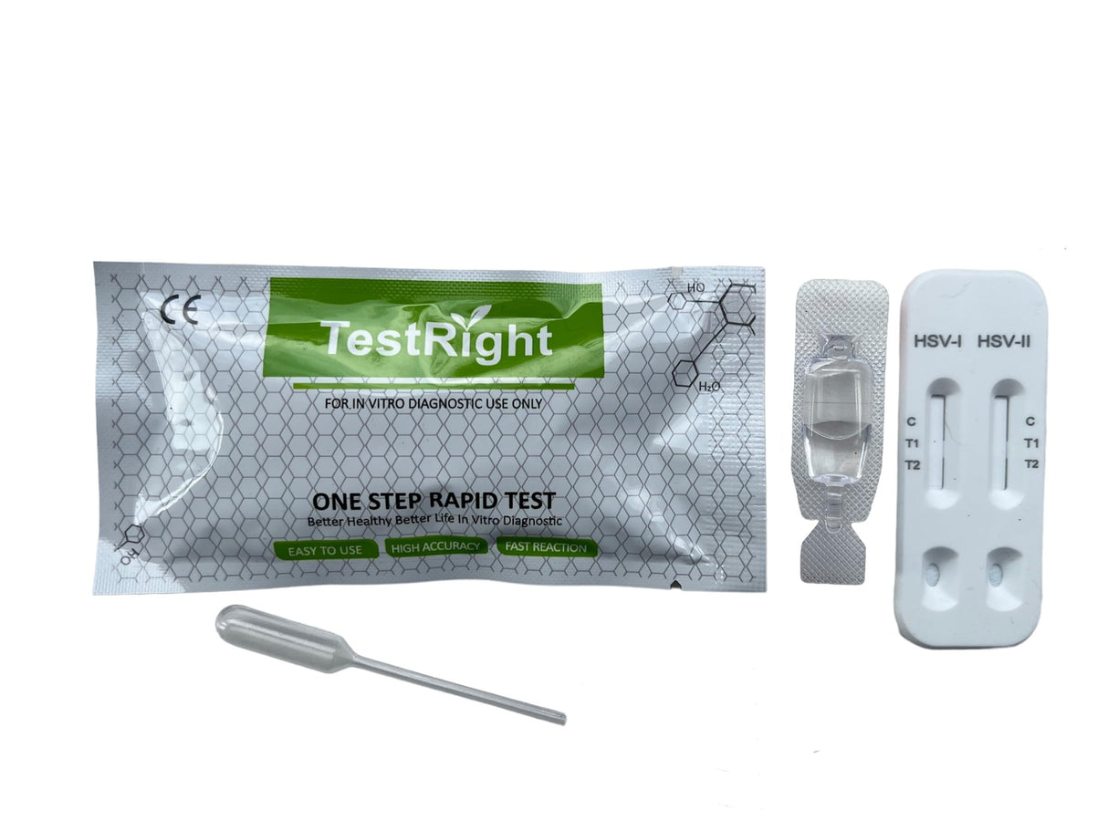 6 Pack Herpes Blood Test Kit Oral & Genital Simplex Virus Dual Panel HSV 1 & 2 STI CE