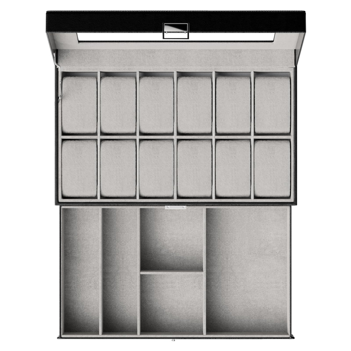 ProCase Watch Box, 12 Slot Watch Case for Men with Drawer, Black