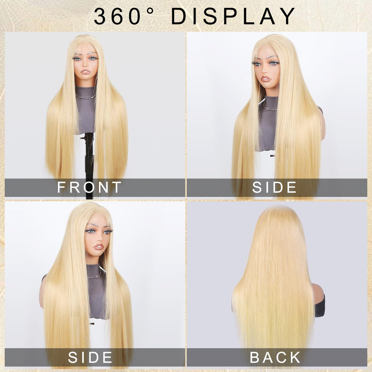 EAGERA 28 Inch 613 Blonde Glueless Wigs Human Hair Pre Plucked Pre Cut 7x5 Blonde HD Lace Front Wig 613 Pre Bleached Glueless Wigs 3 Seconds Wear and Go Closure Wig Human Hair 200% Density for Women