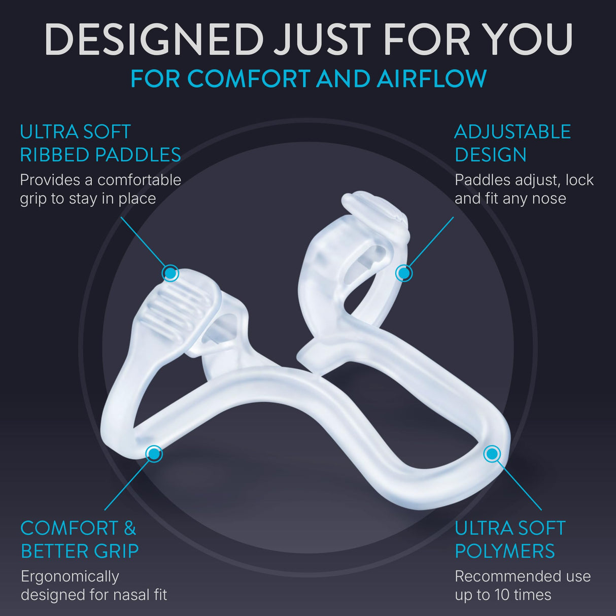 Mute by Rhinomed Nasal Dilator for Snore Reduction | Small 3pk | Increase Airflow | Anti Snoring Devices | Nasal Dilators for Sleeping | Internal Nasal Dilator | Snoring Solution | Transparent