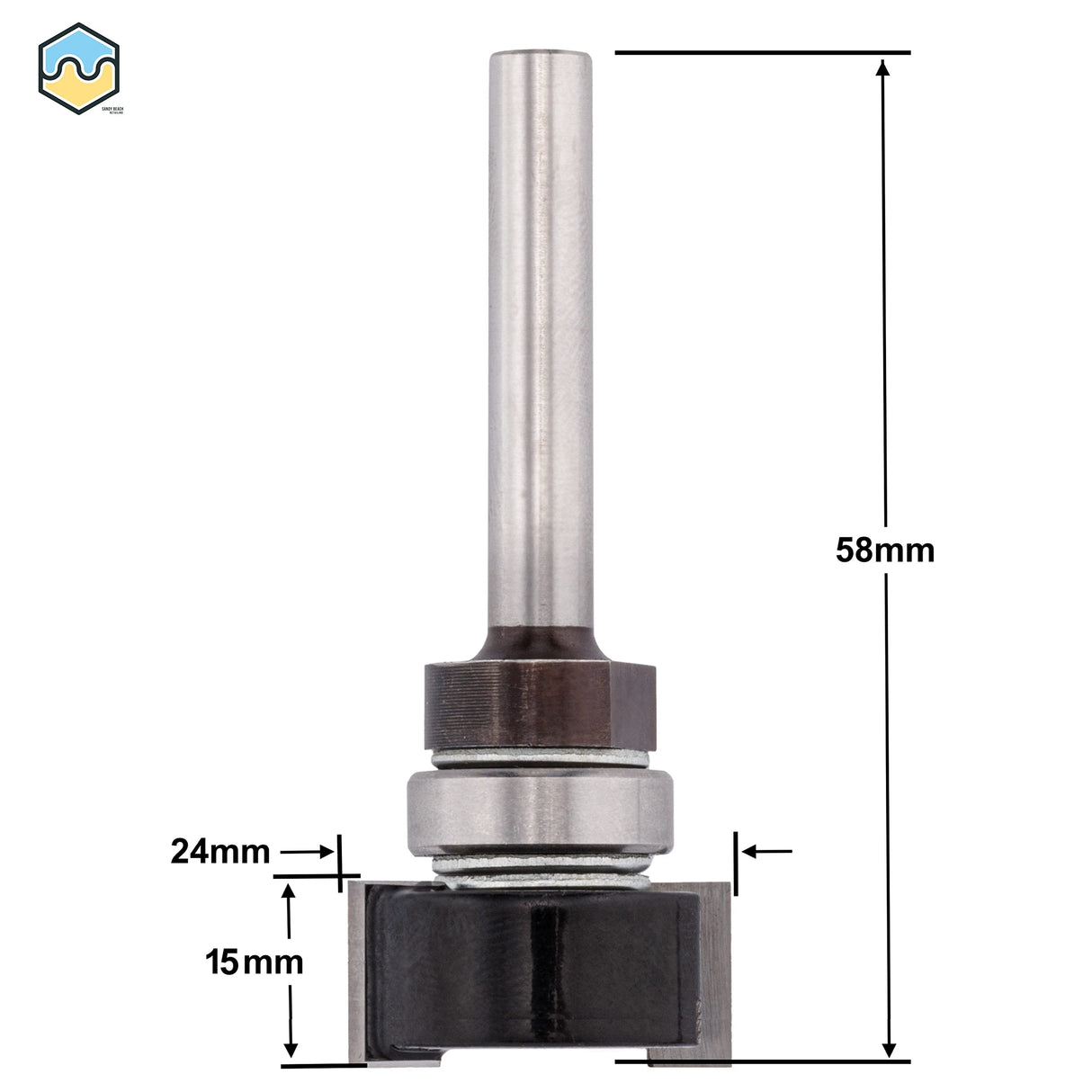 Sandy Beach Intumescent Router Bit - Intumescent Strip Recessing 1/4 Shank Router Drill Bit Cutter - 15mm x 24mm