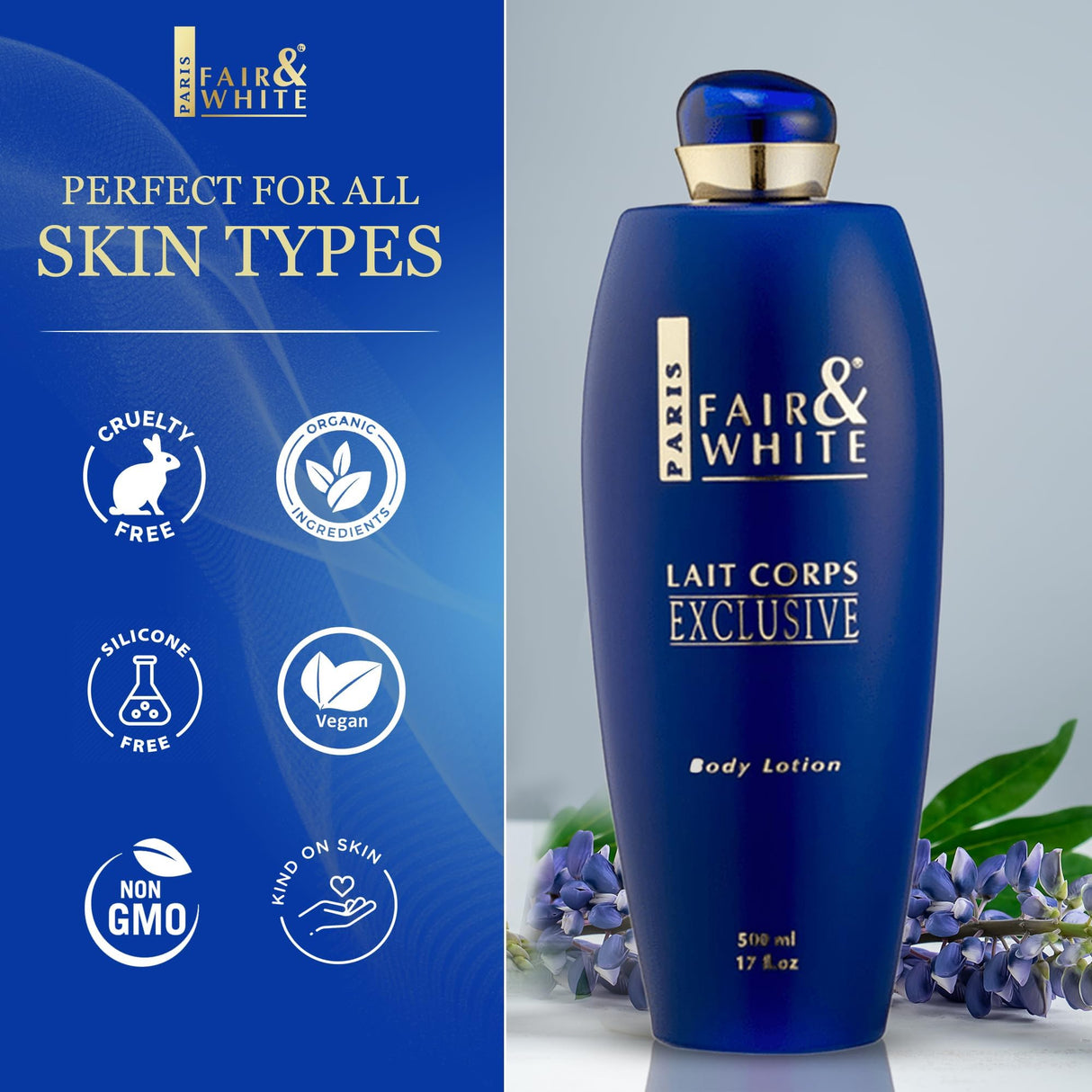 FAIR & WHITE Lait Corps Exclusive Body Lotion - 17 Fl oz / 500 ml
