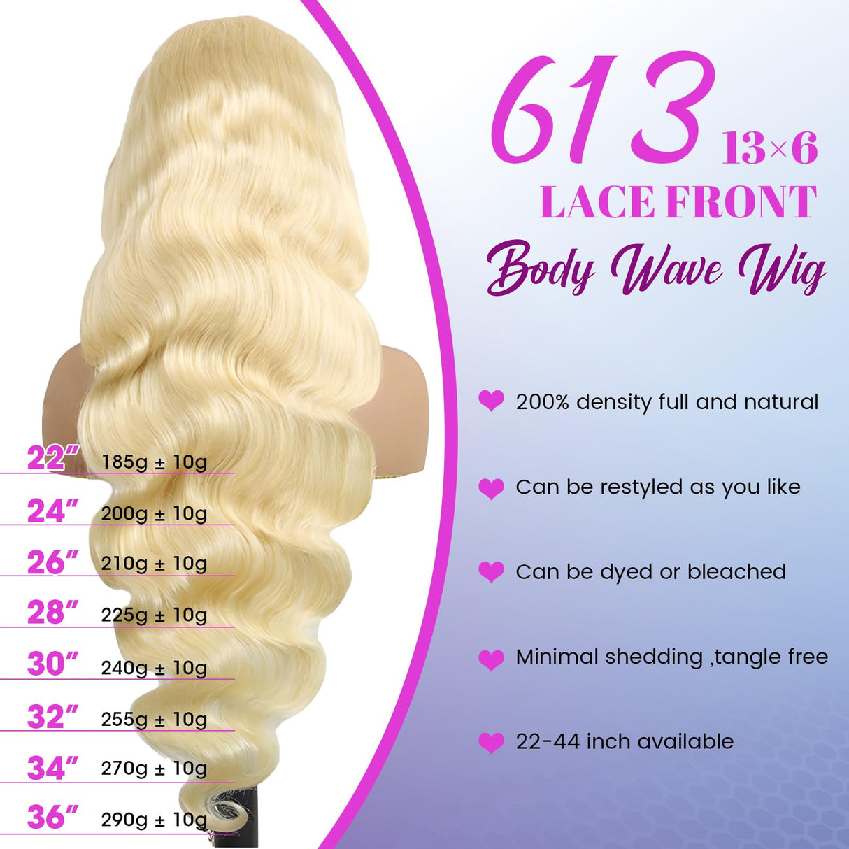 30 Inch 613 13x6 Lace Front Wig Human Hair 200 Density Blonde Wig Human Hair 613 HD Lace Frontal Wig Human Hair 13x6 Blonde Lace Front Wigs Human Hair Pre Plucked 613 Blonde Human Hair Wig for Women
