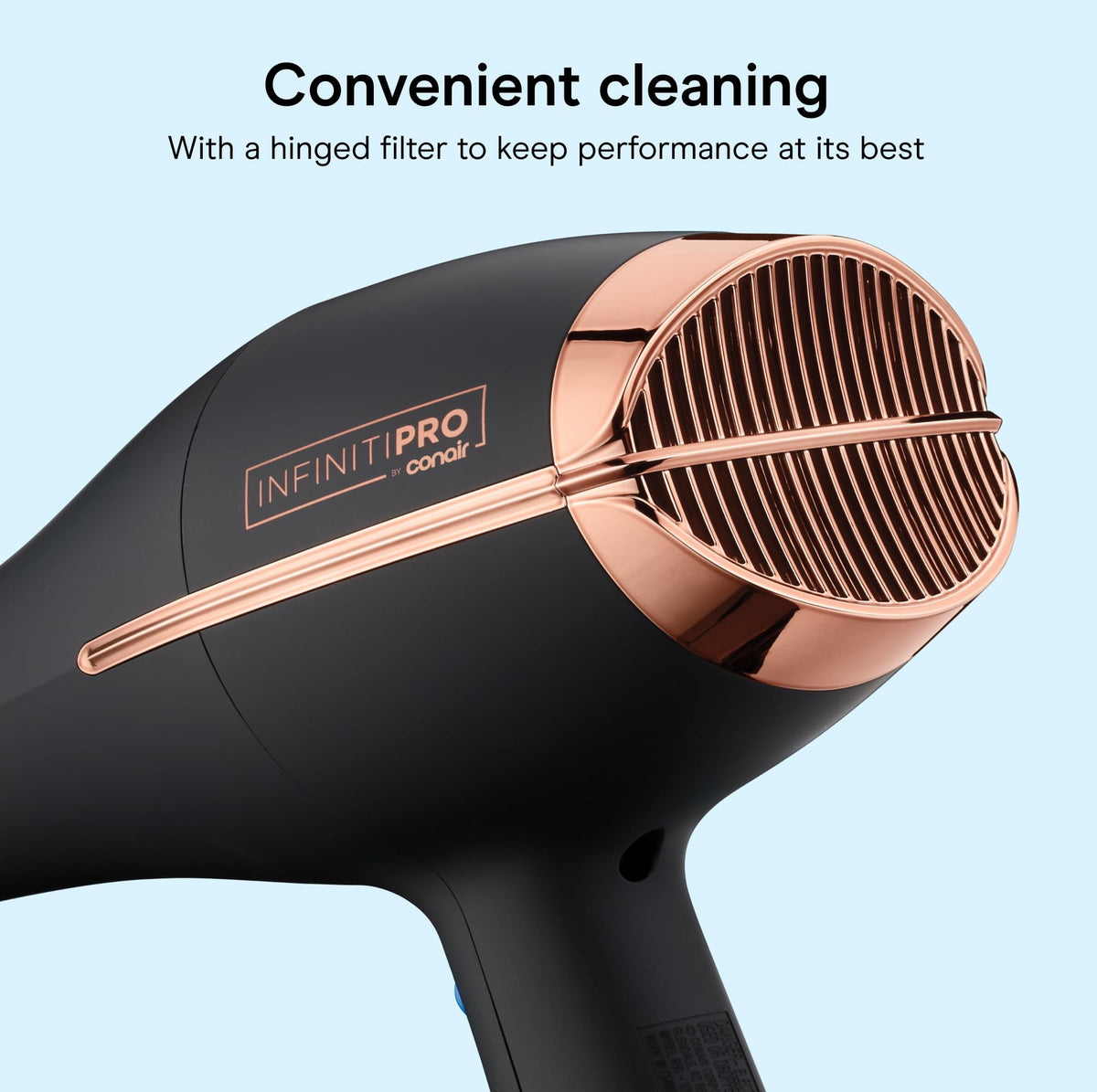 Conair InfinitiPRO Hair Dryer with Diffuser & Concentrator, 1875W, Black