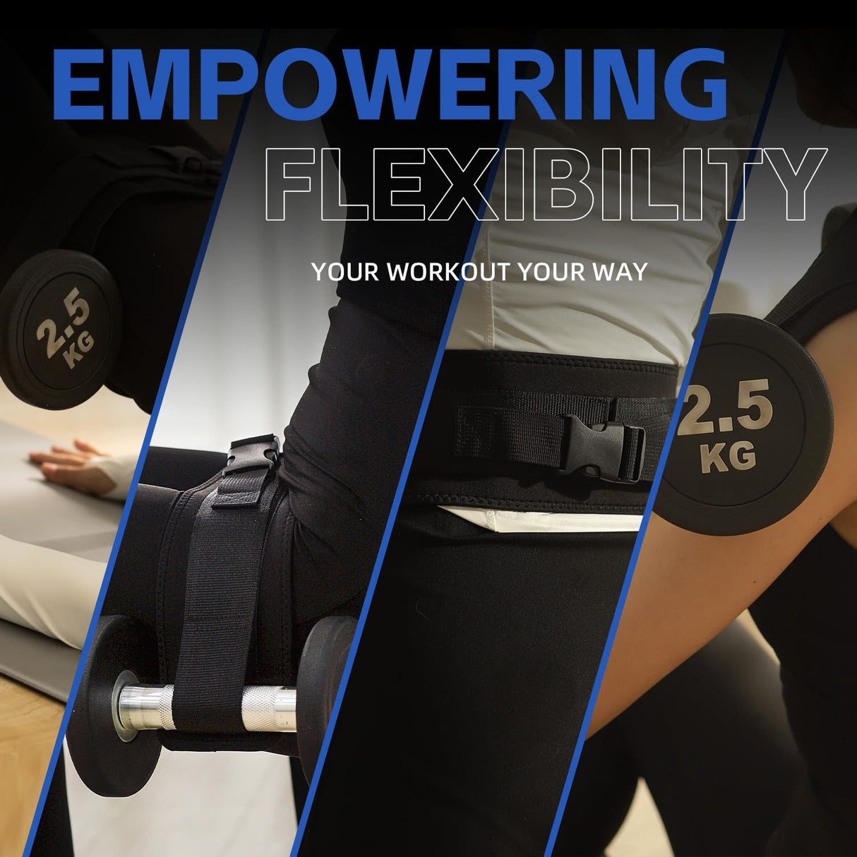 QCBF Exercise Hip Thrust Belt - Easy to Use With Dumbbells, Kettlebells, or Plates, Slip-Resistant Padding that Protects Your Hips For the Gym, Home Workouts