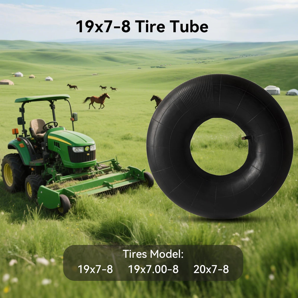 2 PCS 19x7-8 Inner Tube Heavy Duty 19x7.00-8, 20x7-8 Tube with TR13