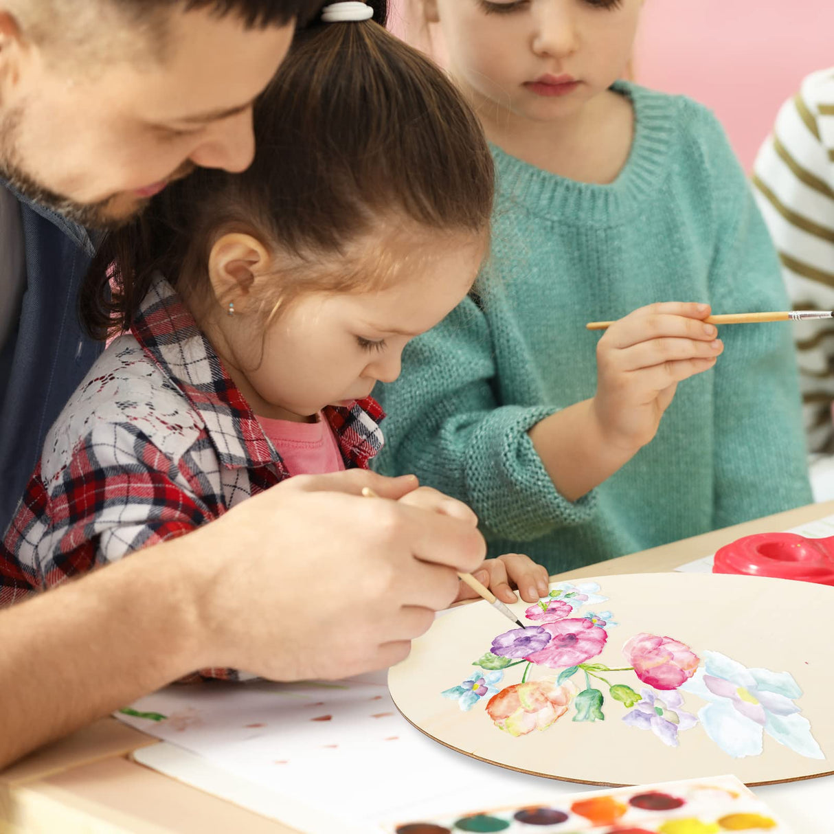 Whaline 18 Inch Wood Circles for Crafts 10Pcs Christmas Unfinished Round Wooden Discs Farmhouse Rustic Wood Sign 3mm Natural Blank Wood Slices for Winter DIY Painting Carving Art Craft Wood Burning