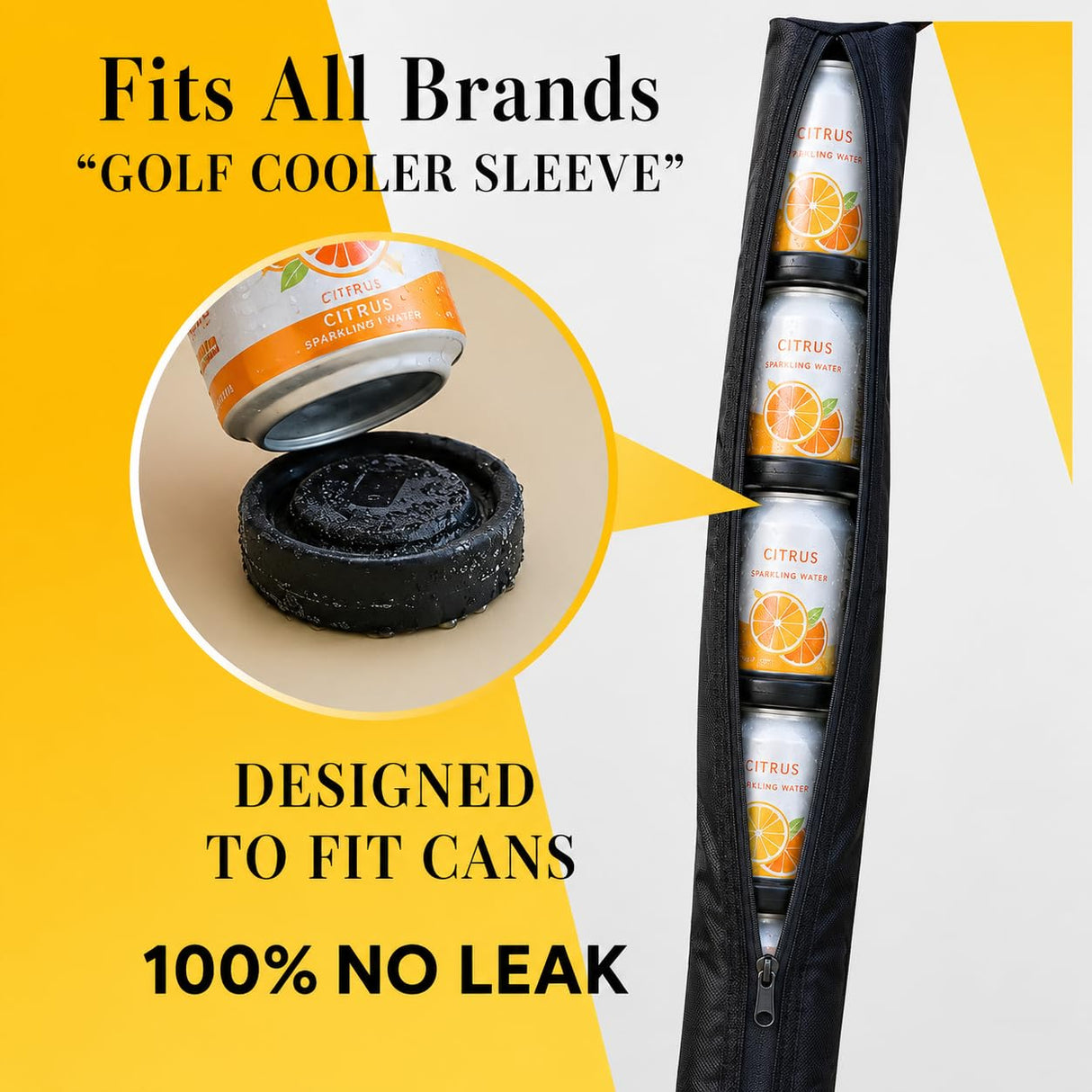 Ice Pucks for Beer Sleeve (7-Pack) – Reusable Leak-Proof Ice Packs for Golf Cooler Bags – Can Shaped Freezer Discs – Keeps Cans Cold for Hours – Fits Most Beer Sleeves – Golf Gifts for Men