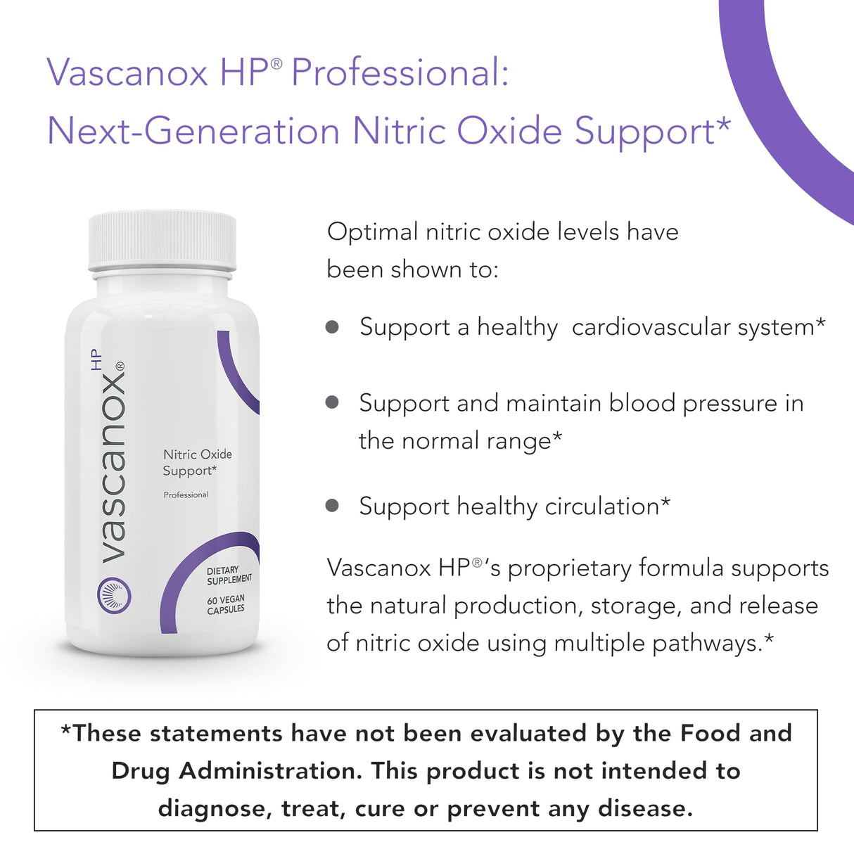 Calroy Health Sciences Vascanox HP - Next Generation Nitric Oxide Support - Up to 24 Hours on Single dose*+