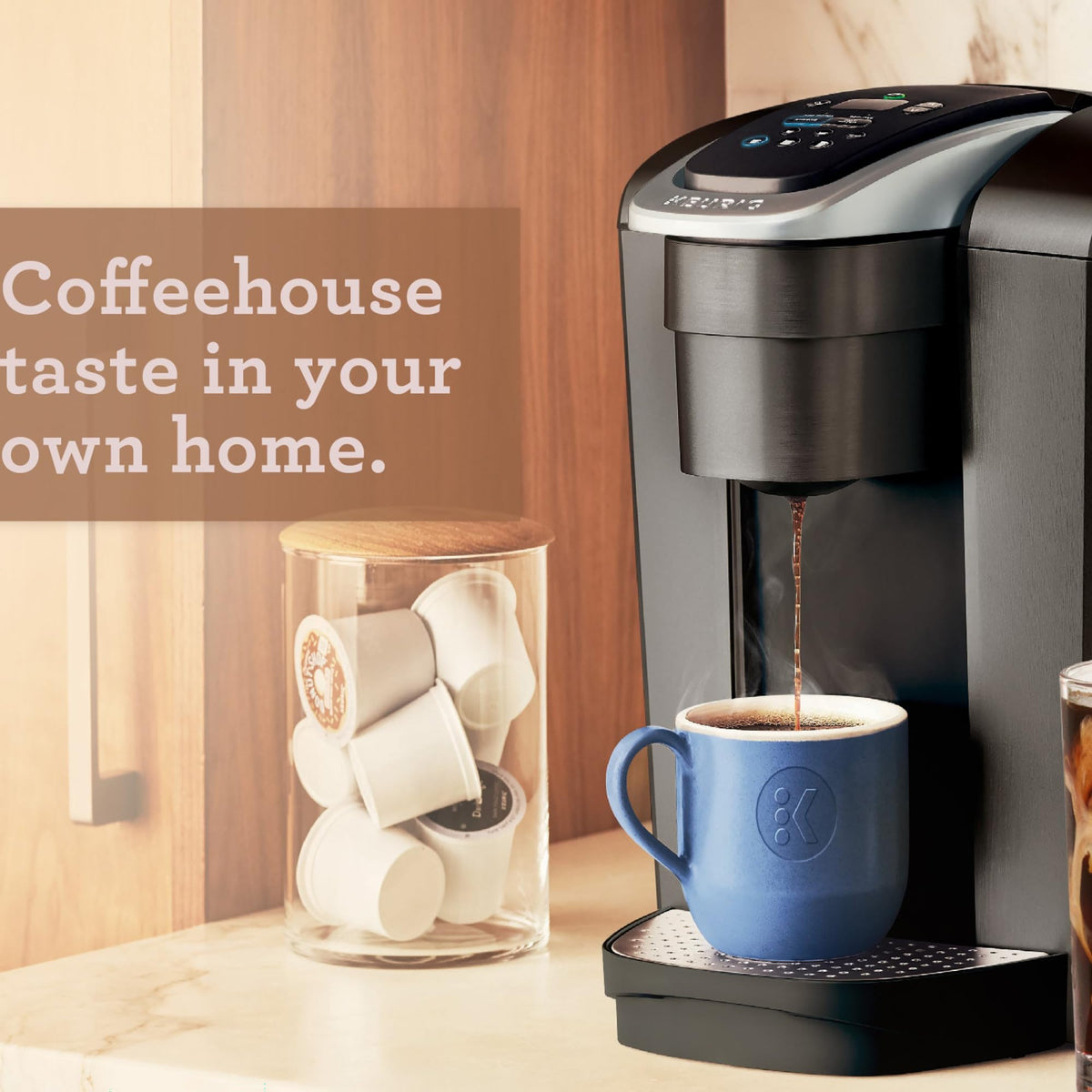 Keurig K-Elite Single Serve K-Cup Pod Coffee Maker, Brushed Slate
