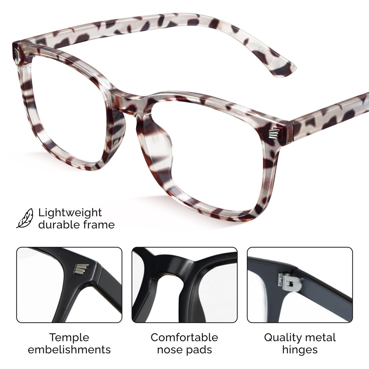 livho High Tech Blue Light Glasses - Advanced 99% Blue Light Blocking Computer Glasses - Anti Eyestrain & UV Glare Protection