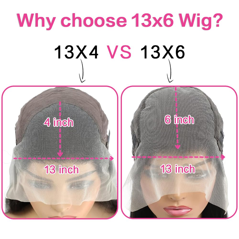 13x6 Chocolate Brown Lace Front Wig Human Hair HD Transparent Body Wave Lace Front Wigs Human Hair Pre Plucked Glueless Frontal Brown Wig Human Hair 180 Density #4. (13X6 Chocolate Brown Wig, 28inch)