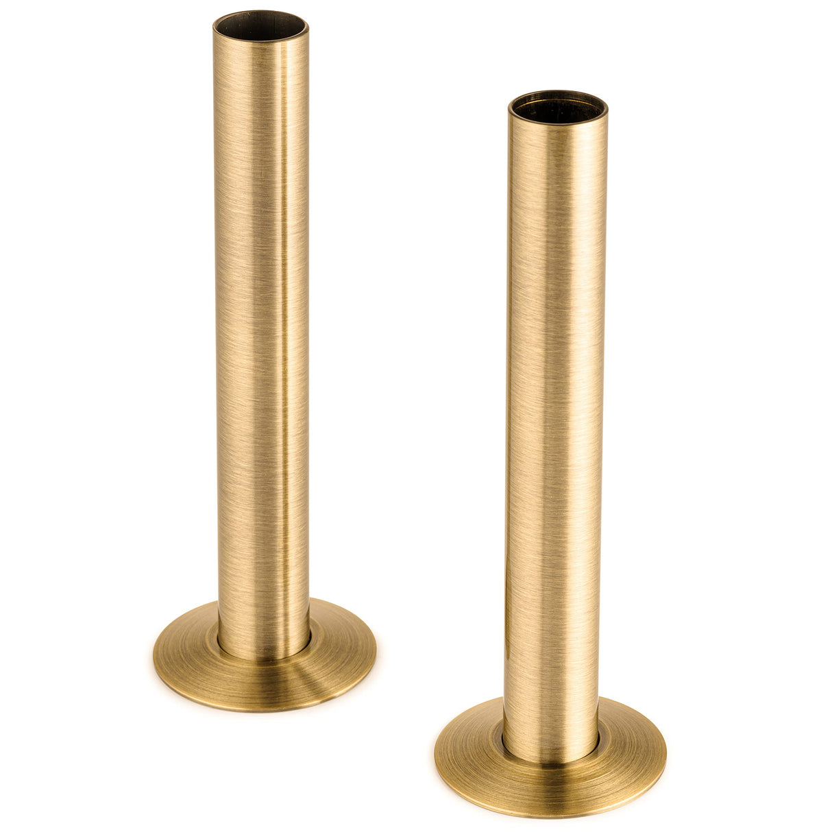 Sandy Beach Brass Pipe Covers - antique brass Radiator Pipe Collars & Sleeves, 130mm x 18mm