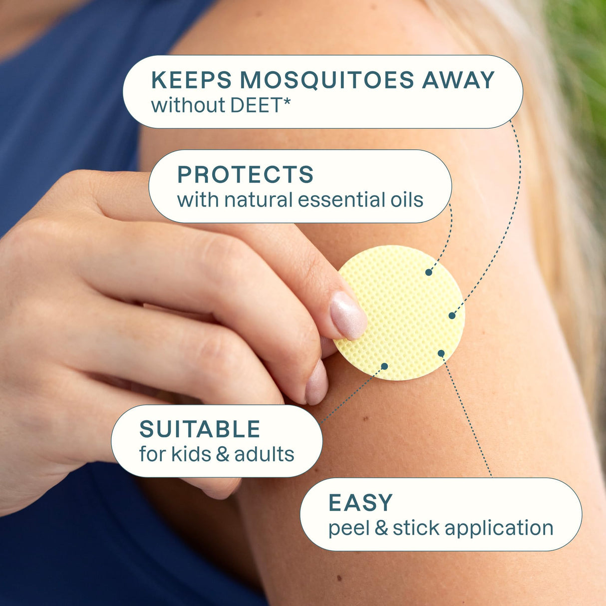 Cliganic Mosquito Repellent Stickers (360 Pack) - Patches for Kids & Adults, Natural DEET-Free, Citronella Essential Oil Infused