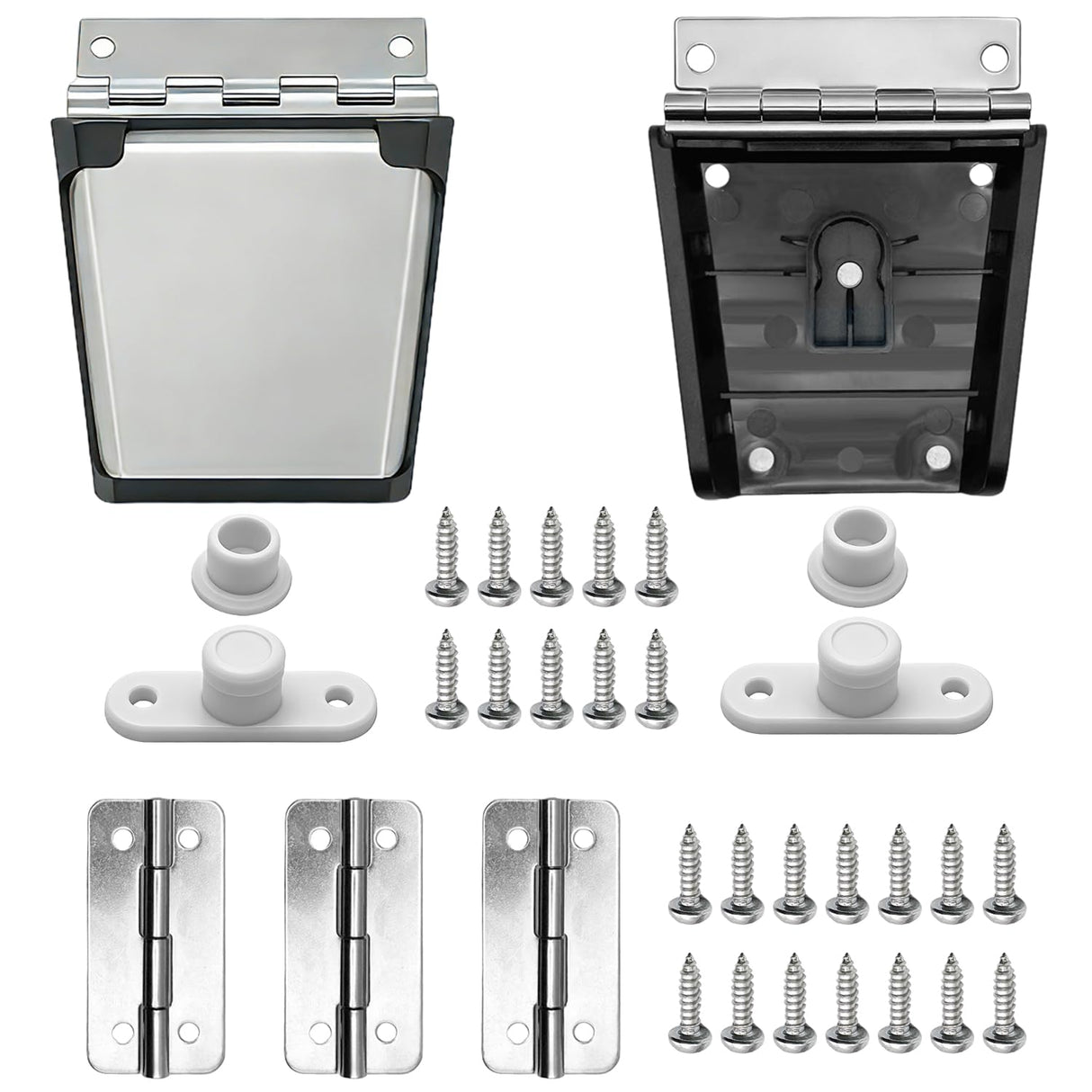 Saioagi Cooler Hinges & Latch Replacement Kit for Igloo - Stainless Steel & ABS Parts with High-Strength Screws, Fits 25-165 Quart Ice Chests
