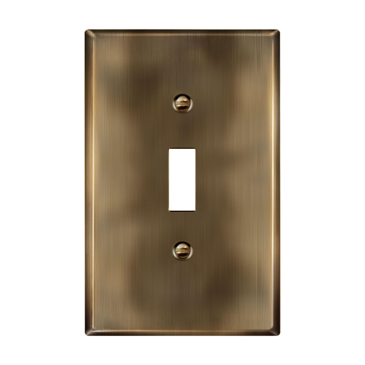 LIDER Toggle Light Switch Metal Wall Plate, Stainless Steel Switch Cover, Corrosion Resistant, Mid-Size 3-Gang 4.88" x 6.77", 201 Stainless Steel, LMWP-13M-AB, Antique Brass