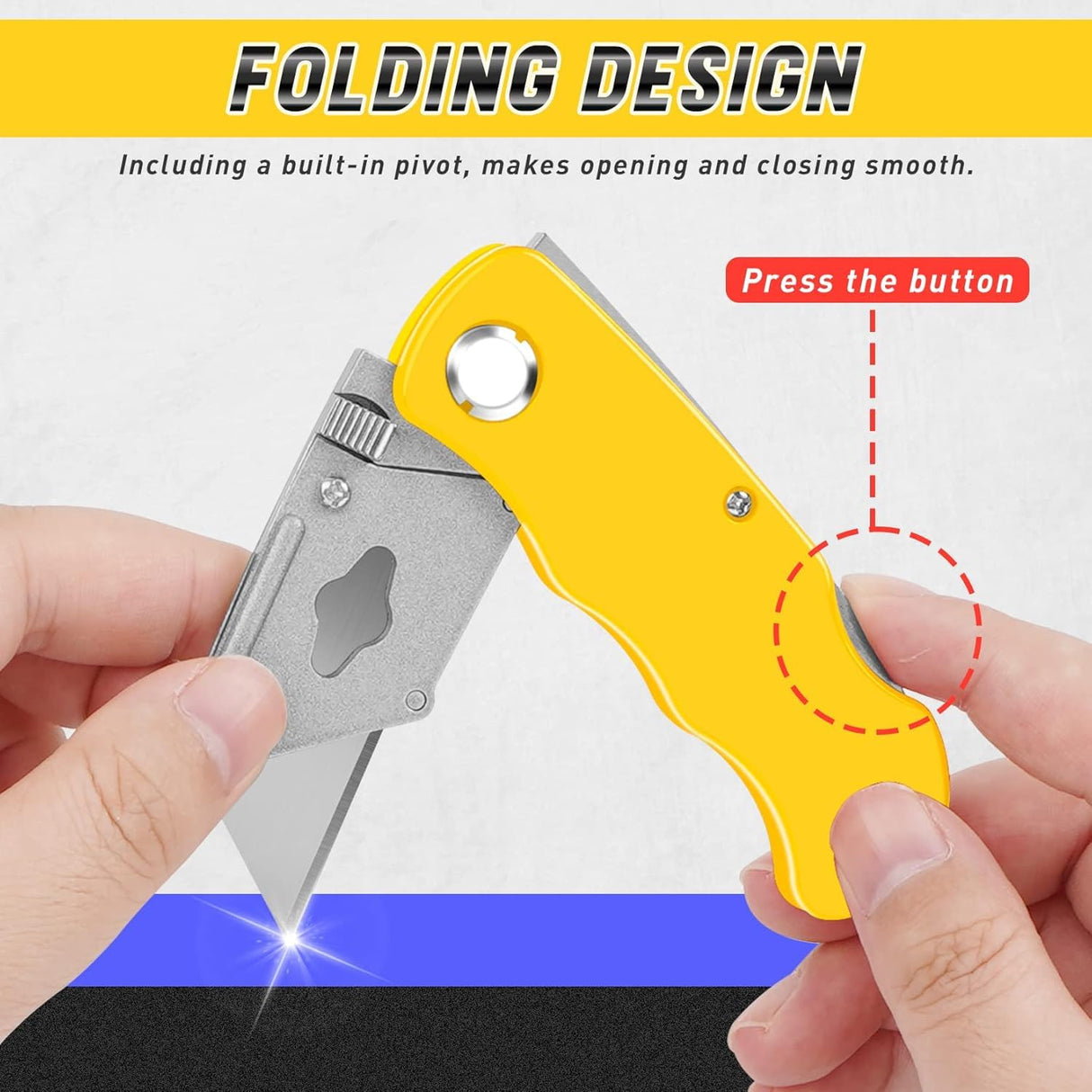 JETMORE 12 Pack Box Cutter, Folding Utility Knife with Spare 30 Pcs Blades, Sharp Box Cutters for Cardboard, Package, Carpet, Crafts, Navajas Para Trabajo, Razor Knife, Folding Knives, Box Opener