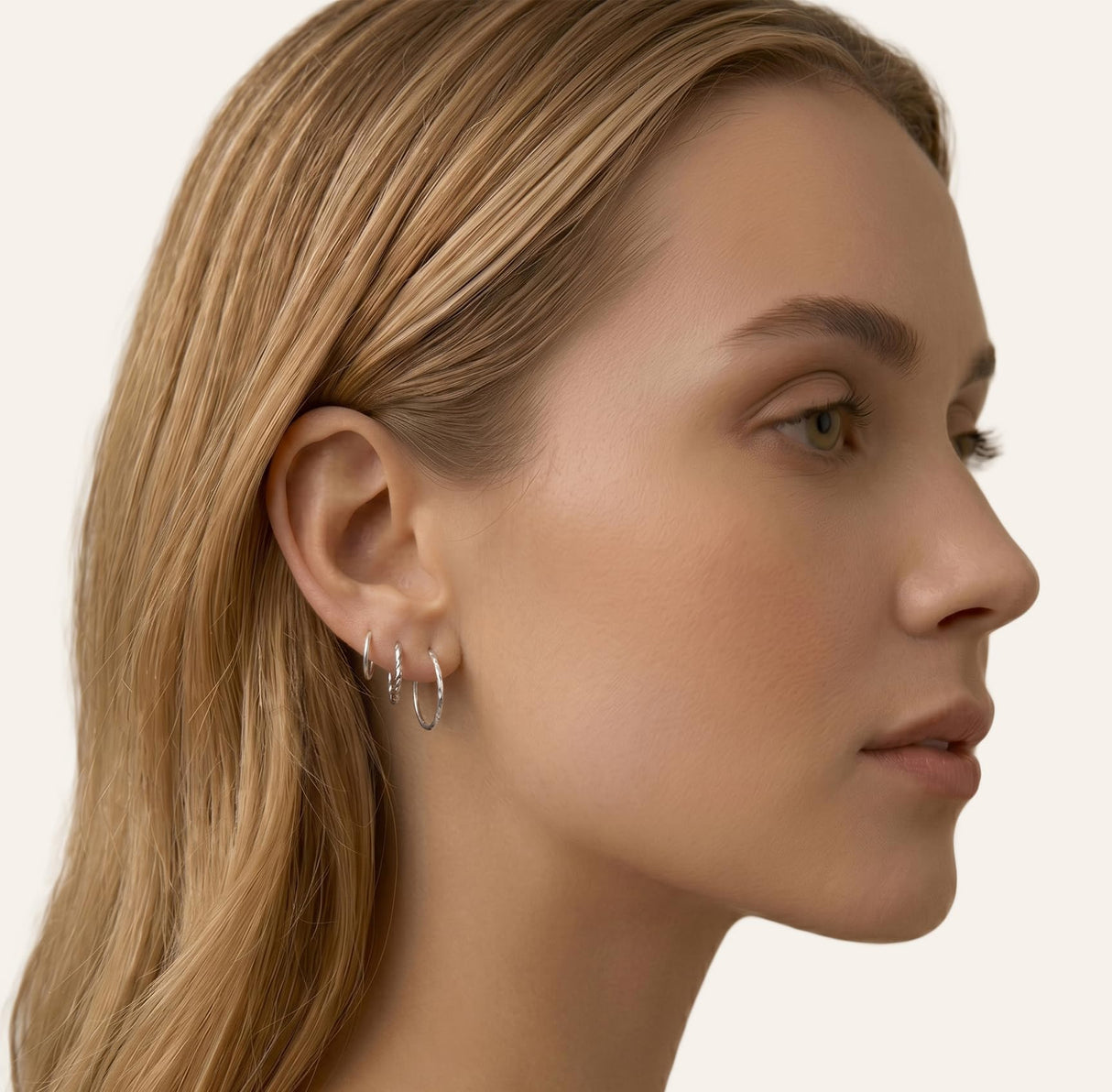 (8mm) 925 Solid Sterling Silver Australian Made Hinged Sleeper Earrings Nose Lip Septum Tragus Hoop Segment Ring Nickel Free Hypoallergenic