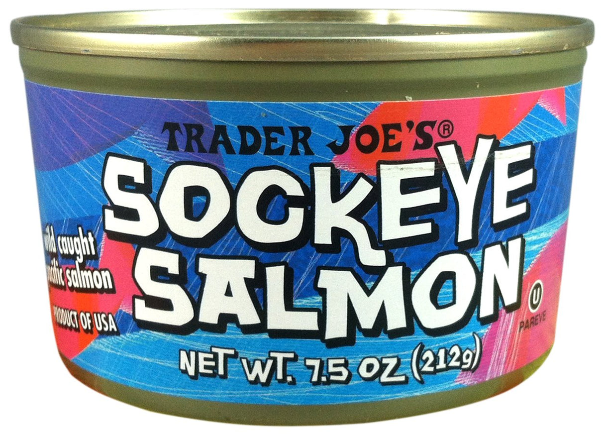 Wild Caught Sockeye Salmon (Pack of 6), 7.5 oz Can - Trader Joe's