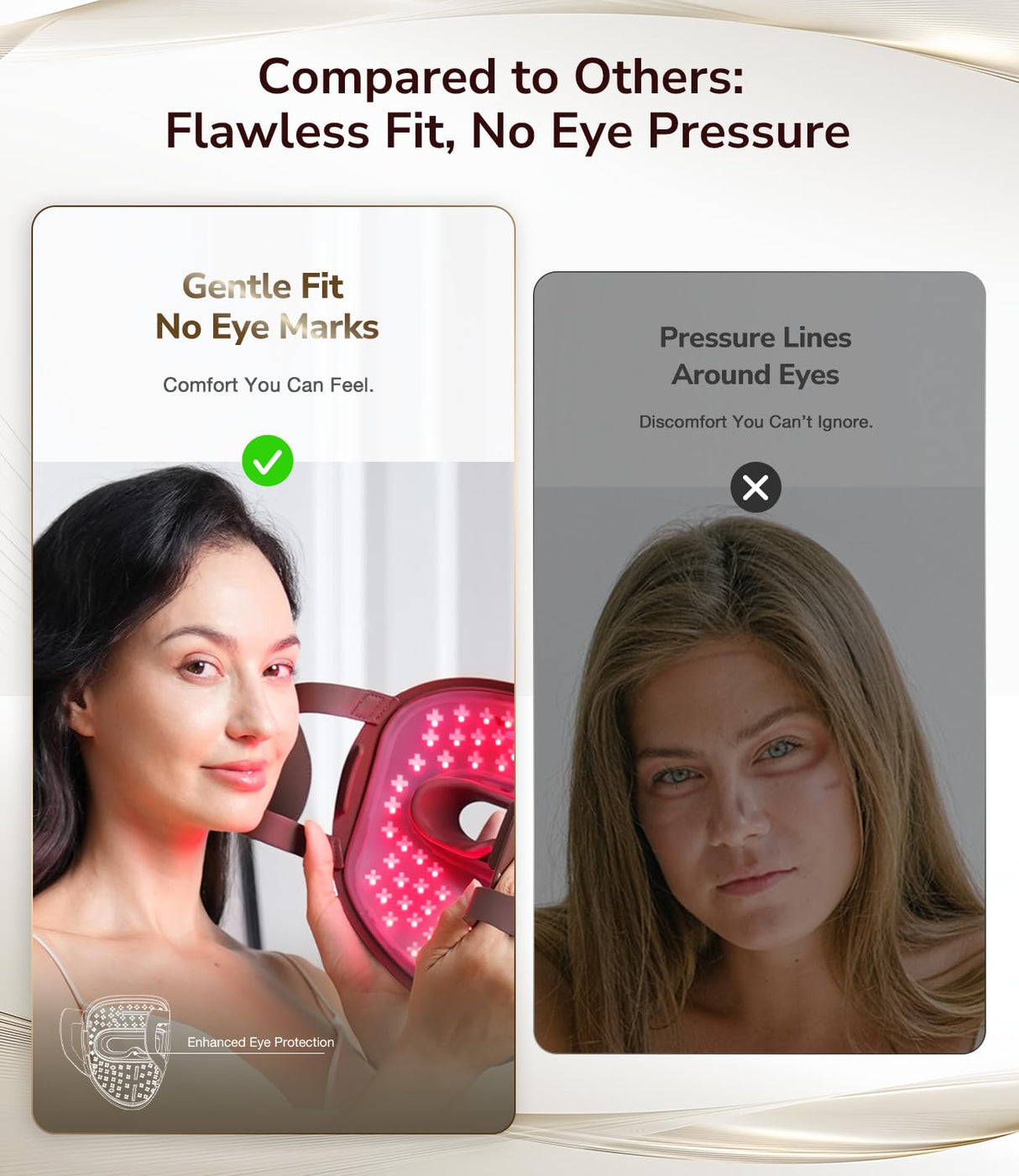 JOVS Red Light Therapy Mask for Face, LED Face Mask Light Therapy with Near-Infrared Red Light, 4 Modes and Portable Skin Care Tools for Home Use