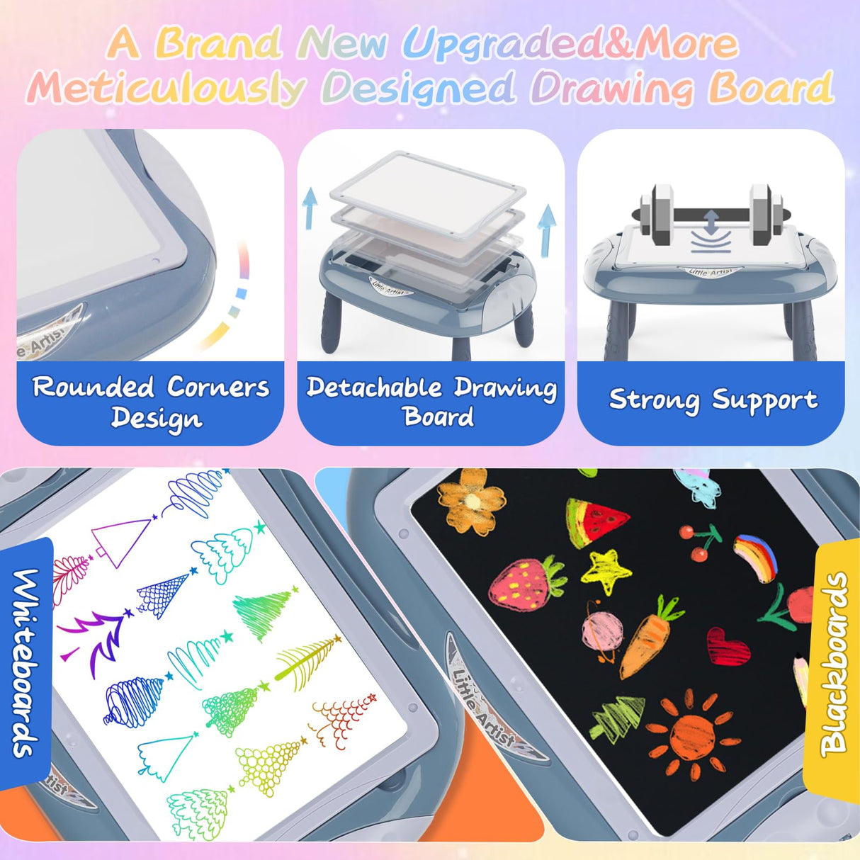 MAYESAR Toy for 1-2 Year Old Boys, Toddlers Toys with Magnetic Letters and Numbers, Art Easel for Kids 1 2 Year Old, Boy Birthday Christmas Gifts (Blue)