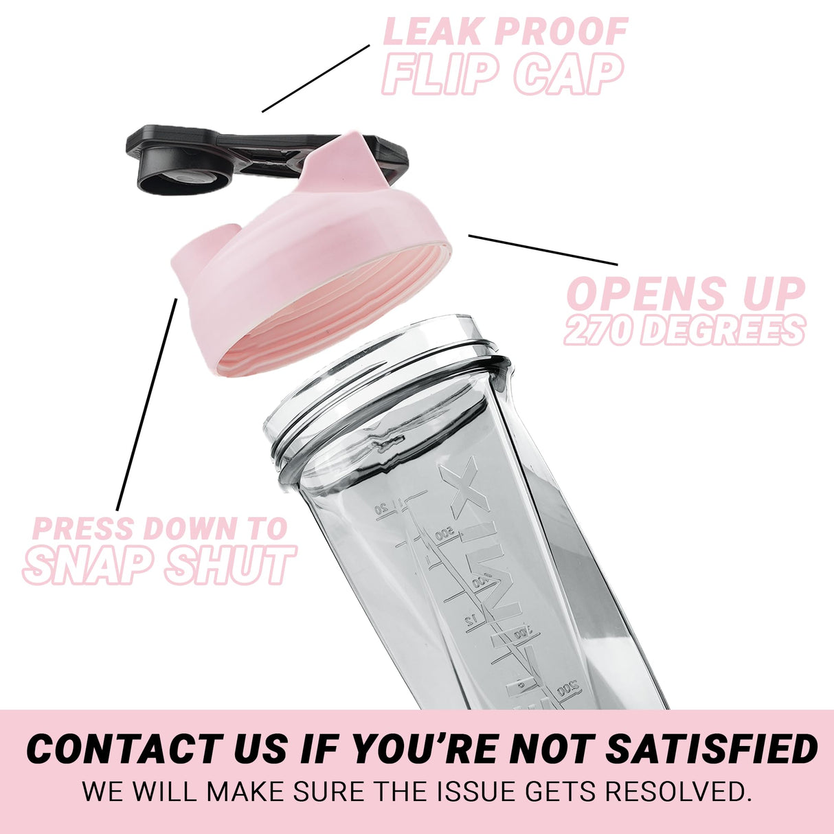 HELIMIX 2.0 Vortex Blender Shaker Bottle Holds upto 28oz | No Blending Ball or Whisk | USA Made | Portable Pre Workout Whey Protein Drink Shaker Cup | Mixes Cocktails Smoothies Shakes | Top Rack Safe