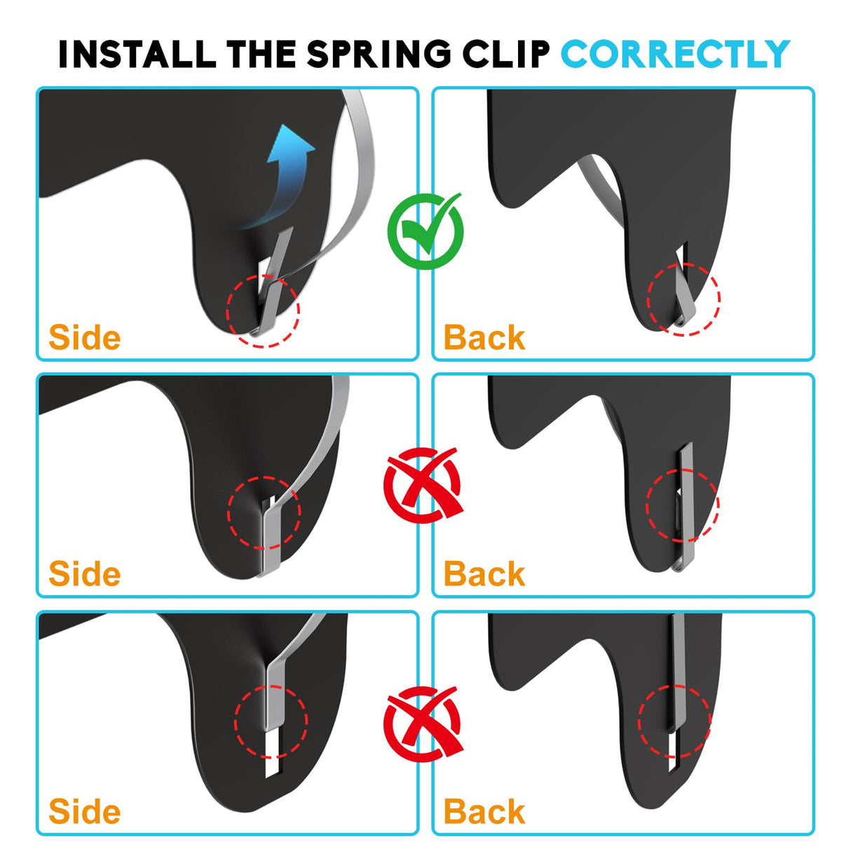 Stove Gap Covers - 2 Pack Stainless Steel Stove Gap Filler, Heat Resistant Oven Gap Filler - Length 23.4" Width 0.79", Spring Clip Design Non-Slip Stove Guard Between Stove Top & Counter - Black