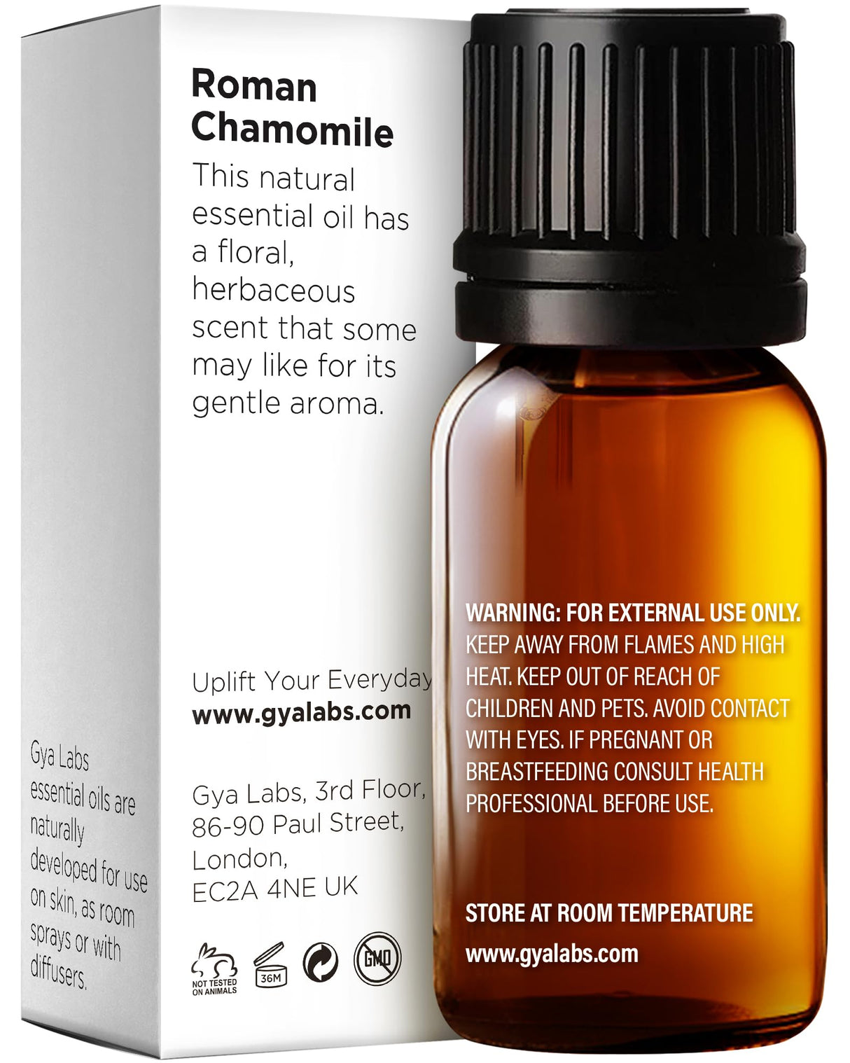 Gya Labs Roman Chamomile Essential Oil for Diffuser - 0.34 Fl Oz - 100% Pure Natural Roman Chamomile Oil for Skin, Hair, Face, Aromatherapy & Candle Making Scent