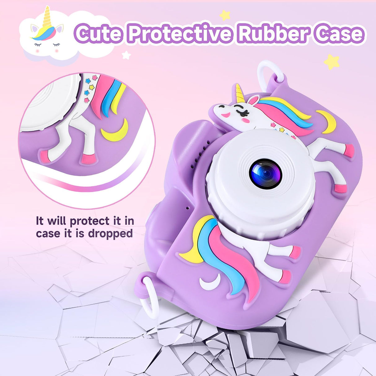 Kids Camera Digital Camera for Age 3-8, 1080P Toddler Camera for Kid with 32GB SD Card, Toddler Girls Toys Age 6-8, Christmas Birthday Gifts for Children