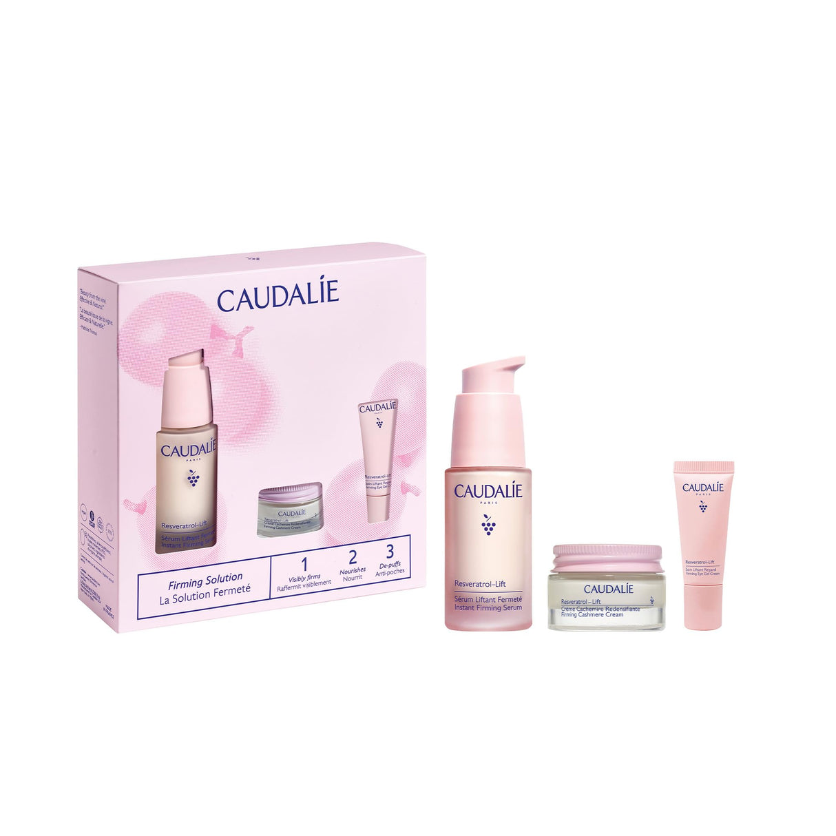 Caudalie Resveratrol-Lift Lift & Firm Essentials Skin Care Set with Full-Size Resveratrol-Lift Serum + 2 Free Travel-Size Products ($125 Value)