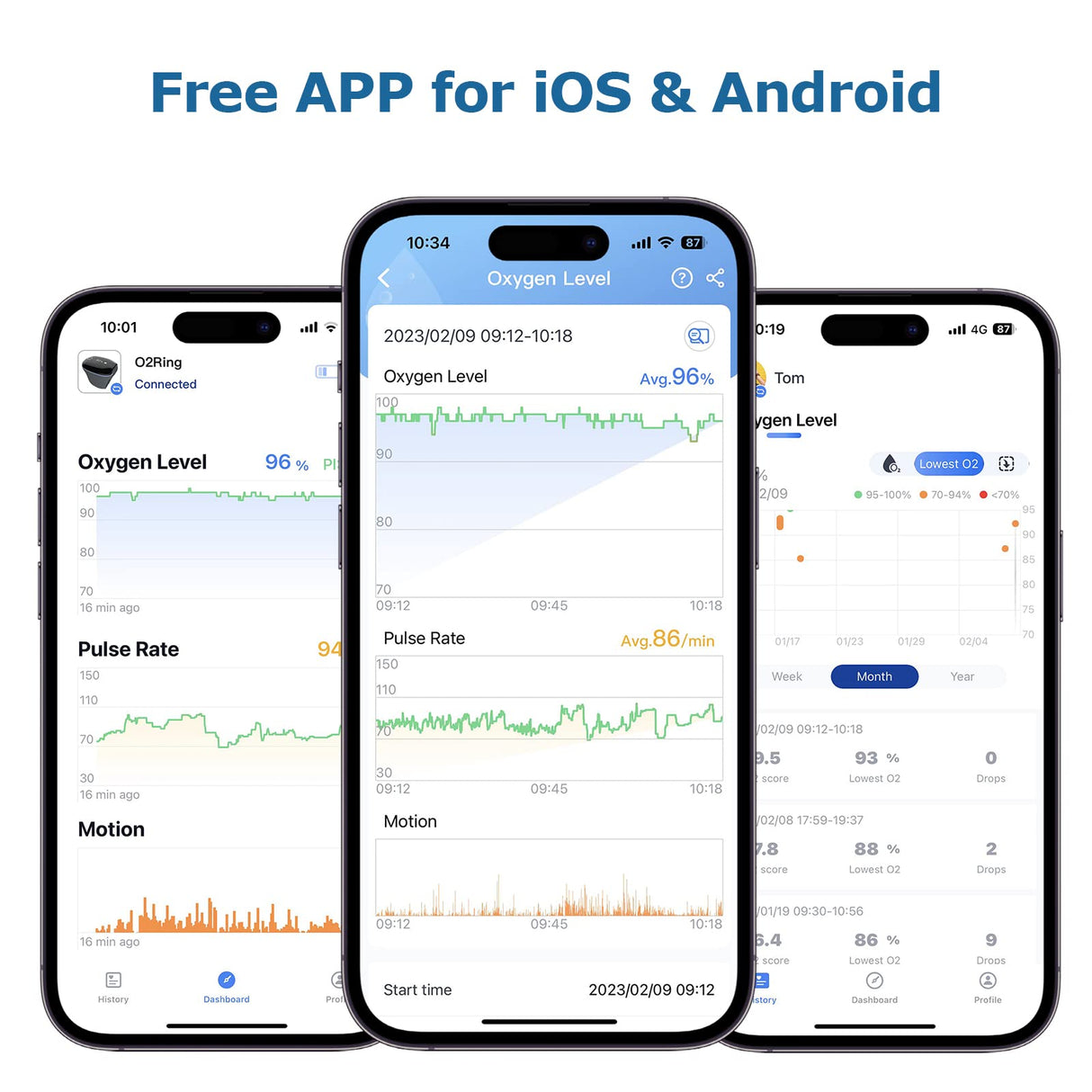 Wellue O2Ring Oxygen Monitor with Vibration Reminder -Bluetooth O2 Pulse Oximeter Rechargeable, Continuous Recording of SpO2 & PR, Blood Oxygen Saturation Tracker with Free APP & PC Reports